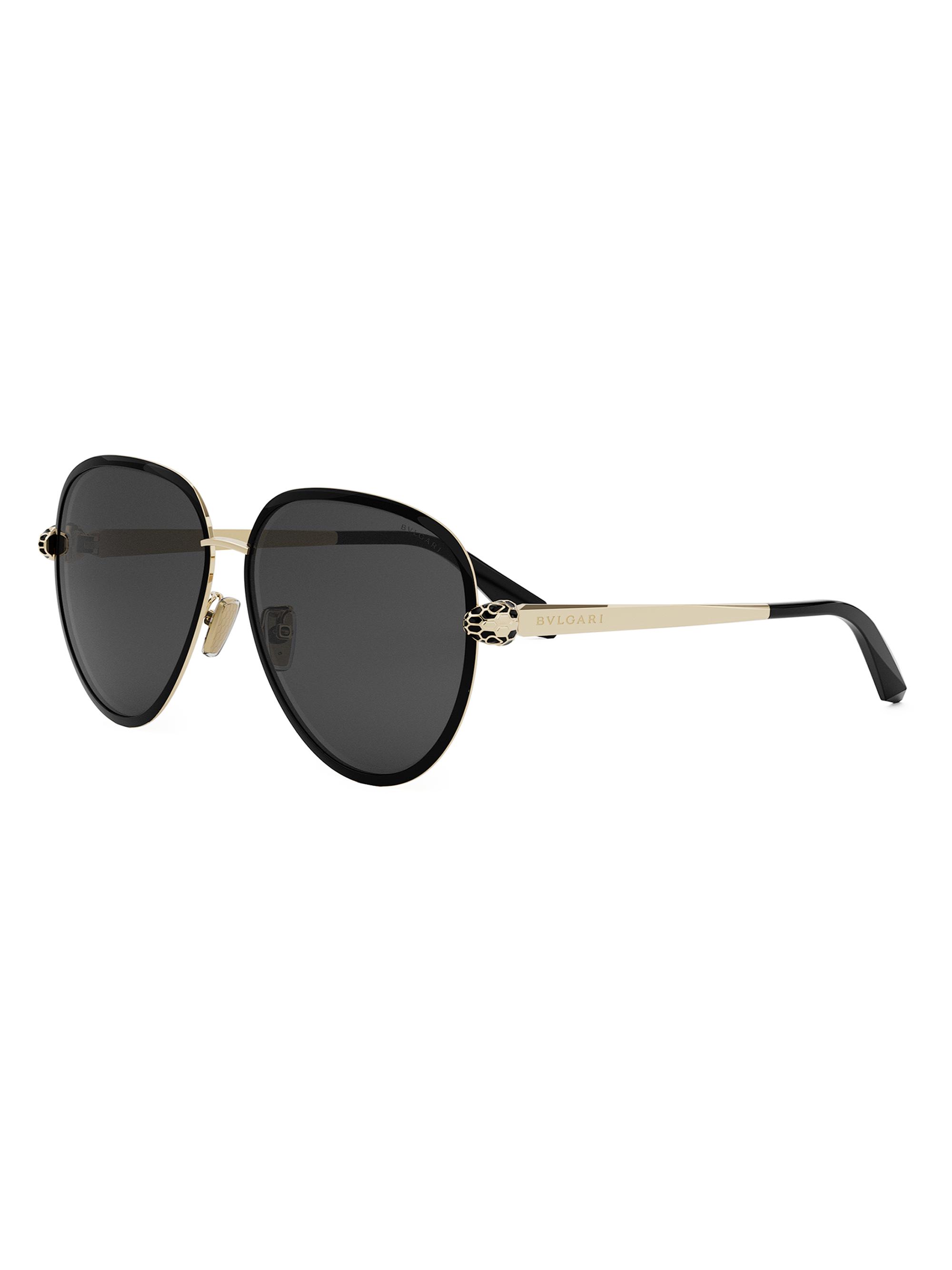 BVLGARI Women's Serpenti Forever 59MM Pilot Sunglasses - Gold Gradient Smoke