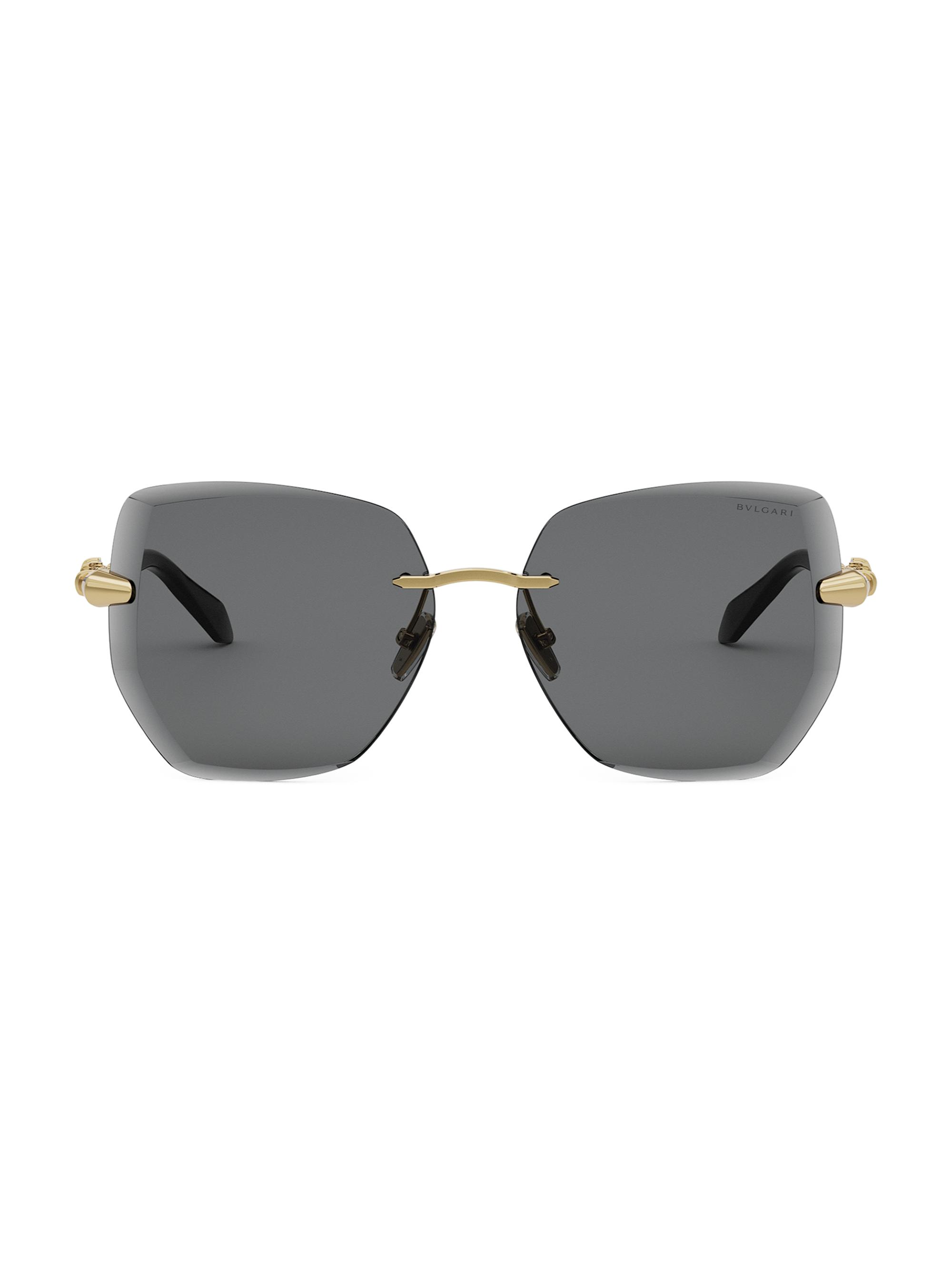 BVLGARI Serpenti Viper 59MM Geometric Sunglasses | Saks Fifth Avenue