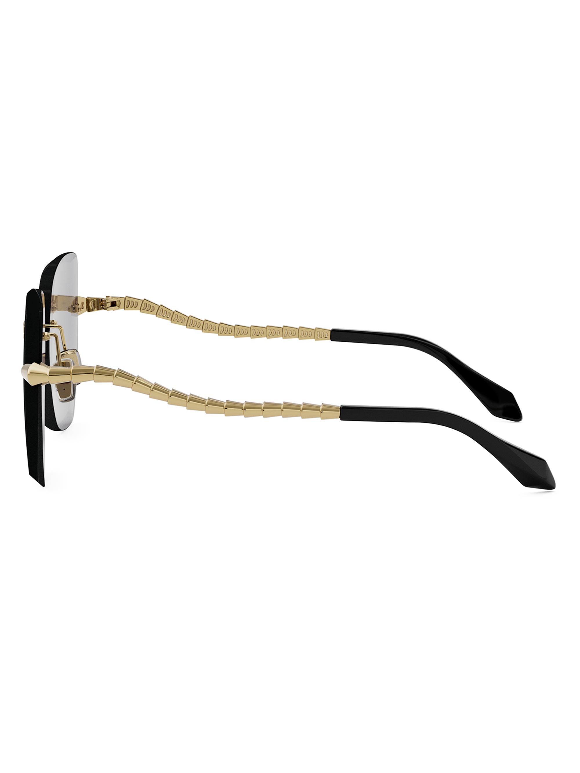 BVLGARI Serpenti Viper 59MM Geometric Sunglasses | Saks Fifth Avenue