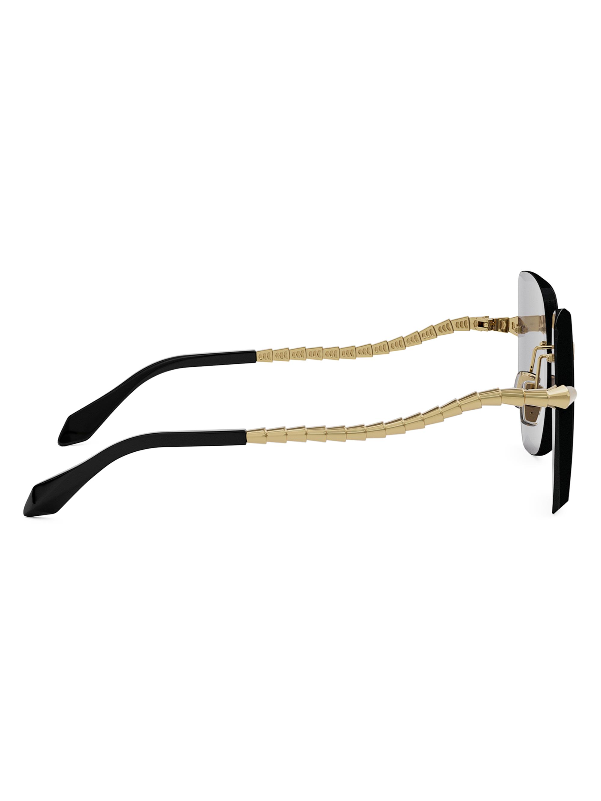 BVLGARI Serpenti Viper 59MM Geometric Sunglasses | Saks Fifth Avenue