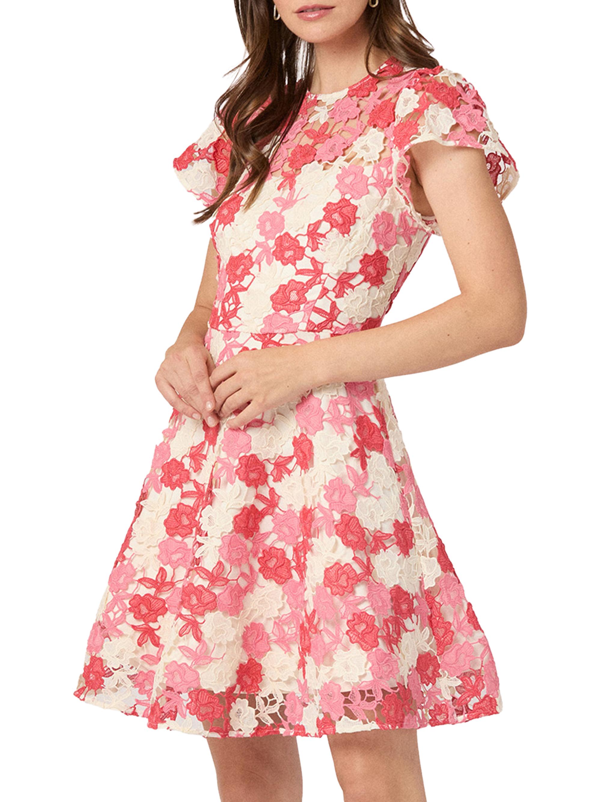 Shoshanna Everlie Floral Lace Fit & Flare Minidress | Saks Fifth Avenue
