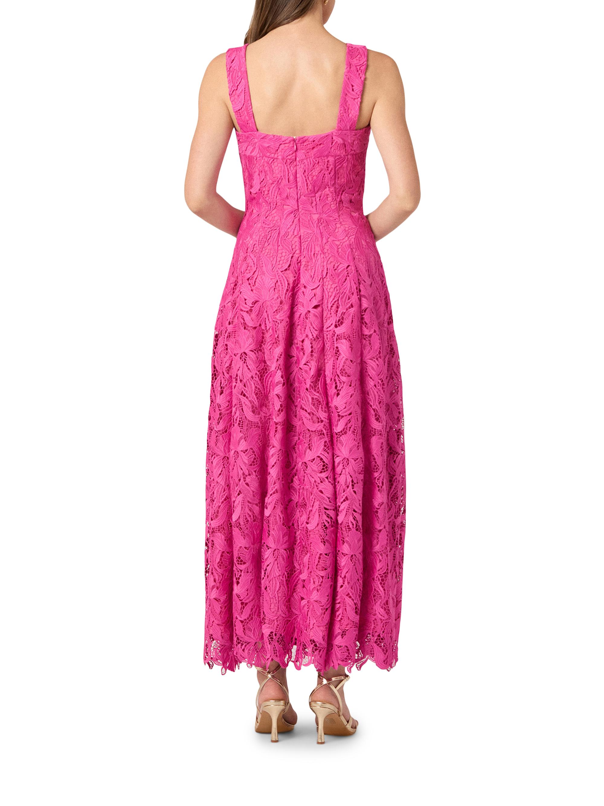 Shoshanna Vina Floral Lace Midi-Dress | Saks Fifth Avenue