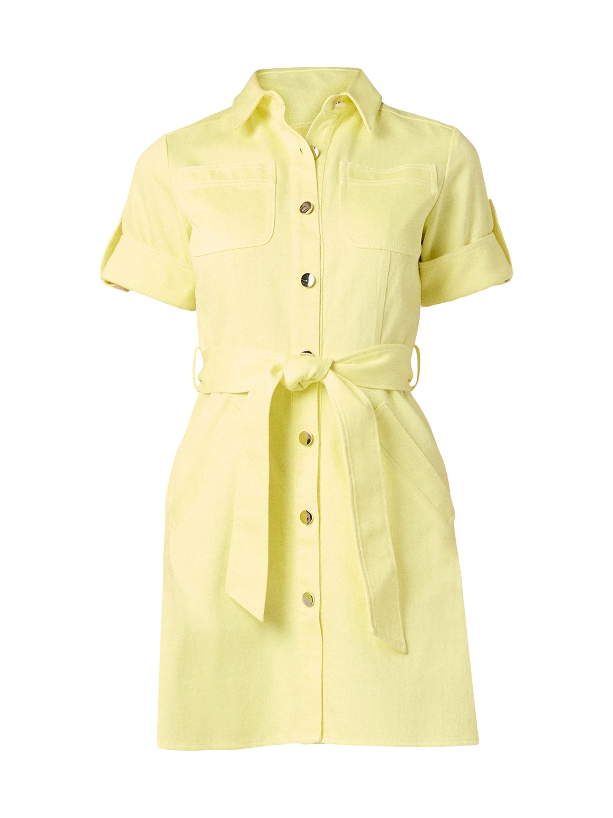 Shoshanna Women's Corie Denim Tie-Waist Minidress - Sunburst