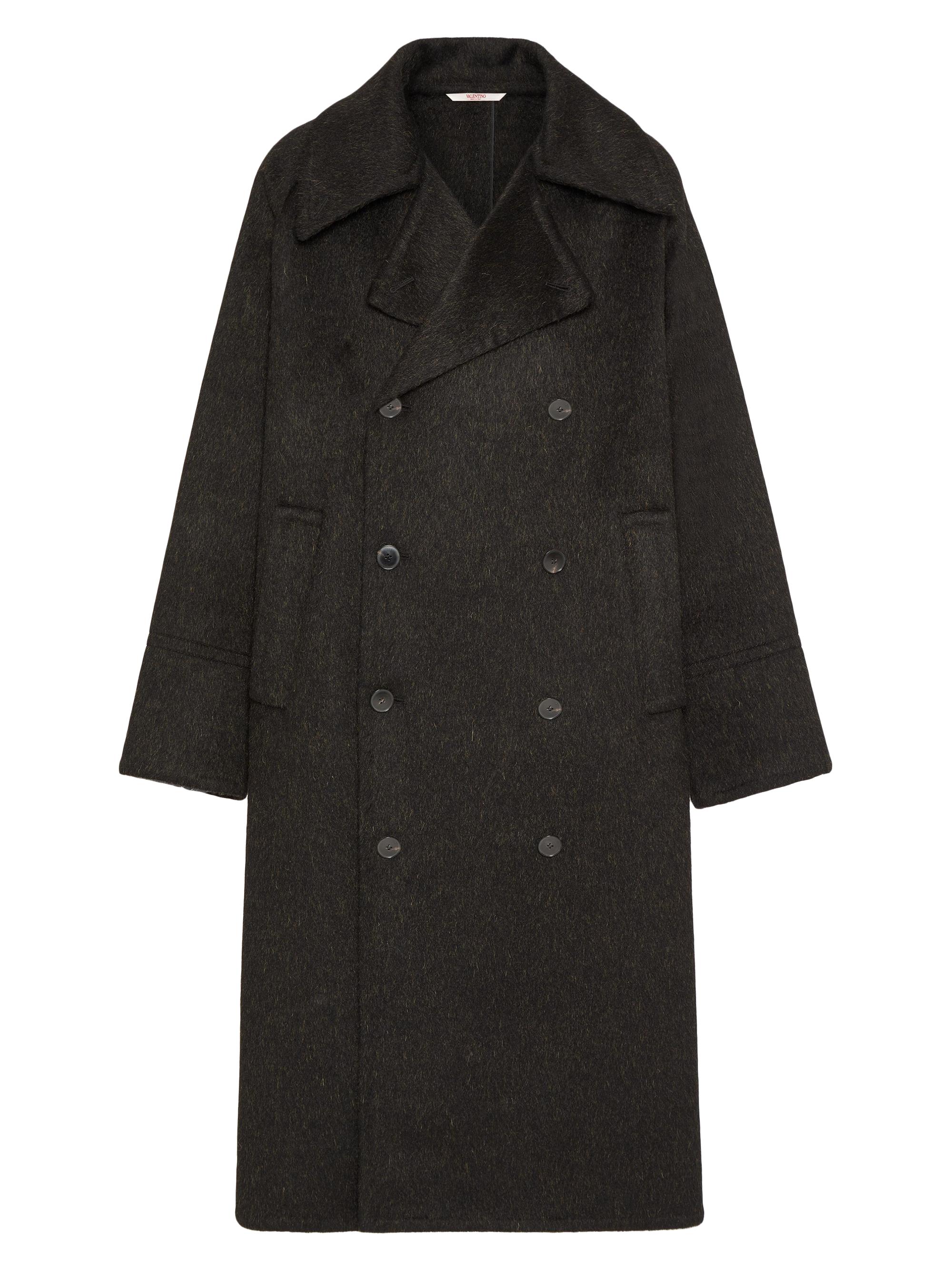 Valentino Garavani Men's Double-Breasted Mohair Wool Jacket - Black