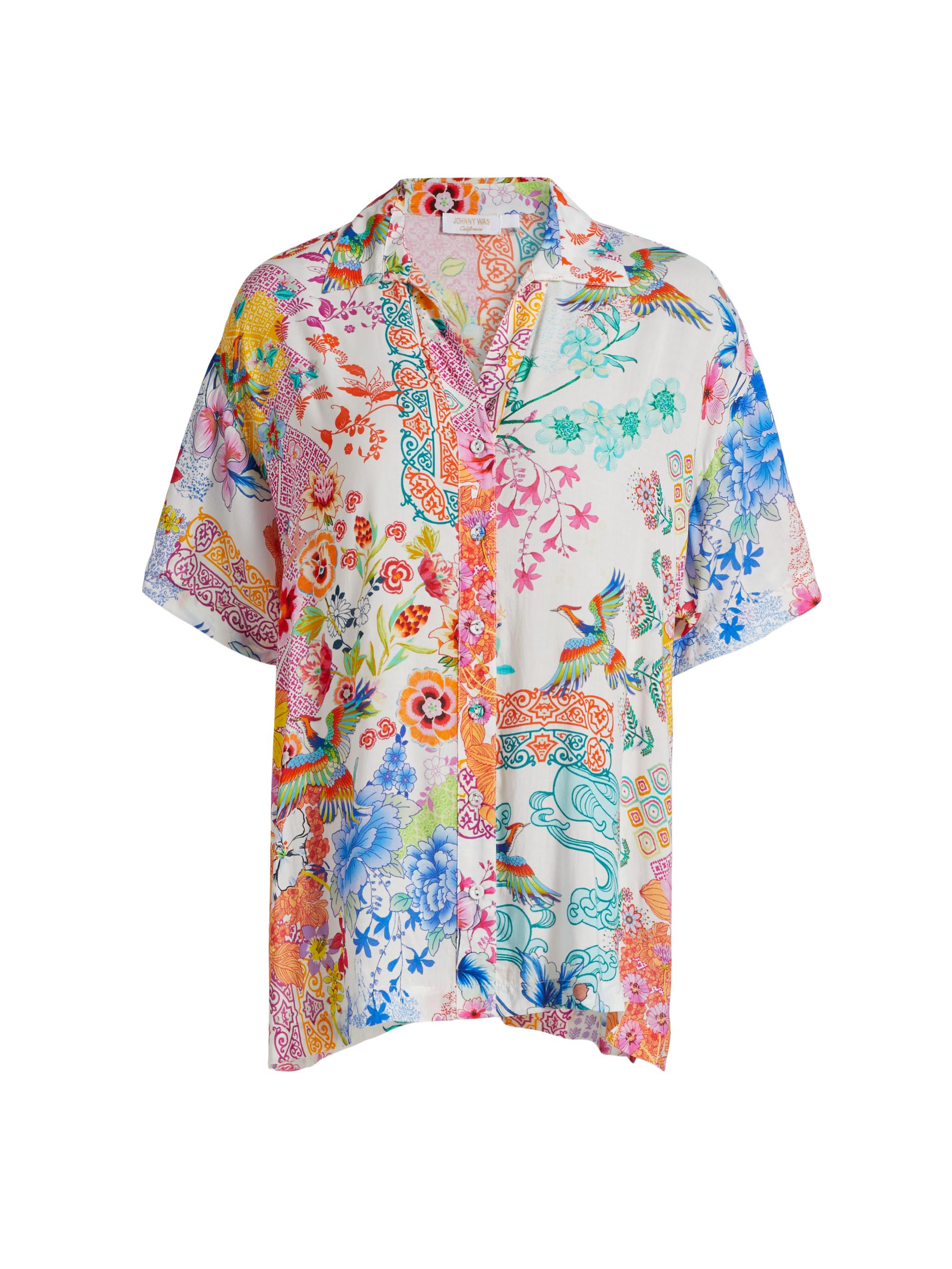 Johnny Was Women's Paula Floral Camp Shirt - Paula