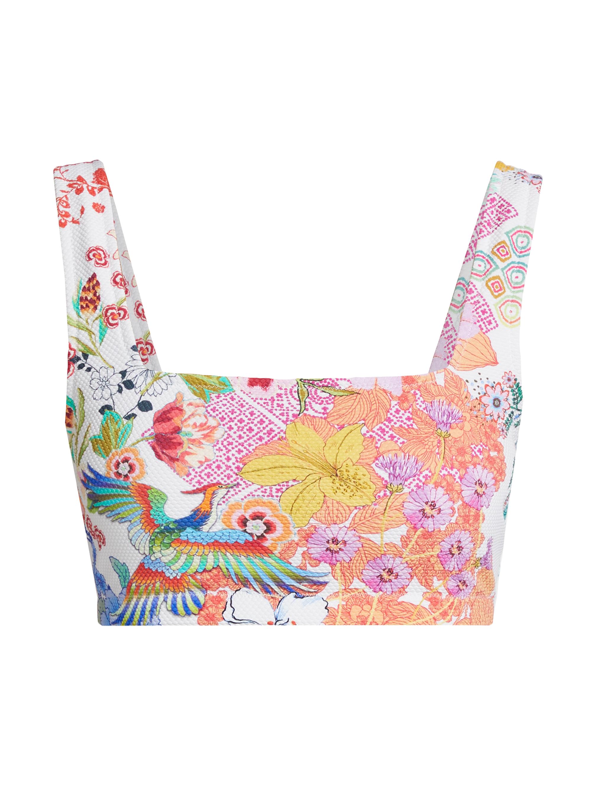 Johnny Was Women's Paula Reverse Piqué Square Neck Bikini Top - Paula