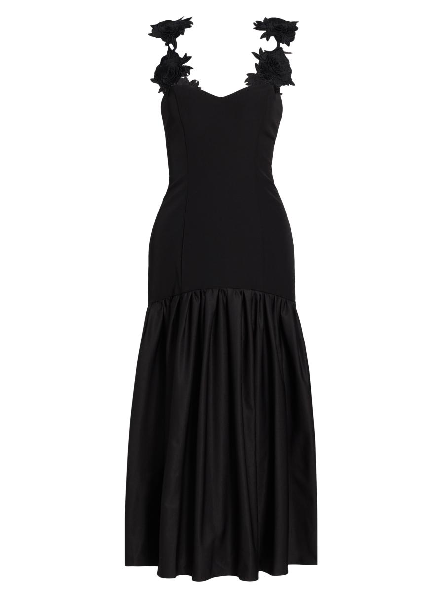 As It May Women's Esme Crepe Midi-dress In Black