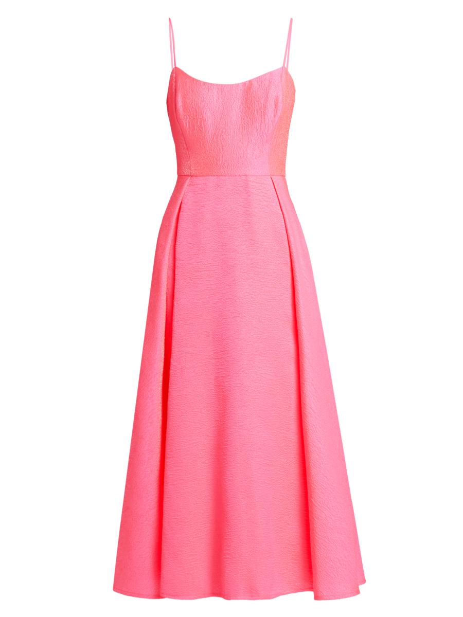 Saks Wide Collar Patterned Midi Dress BCVL-254009 - Saint-Malo main image 1