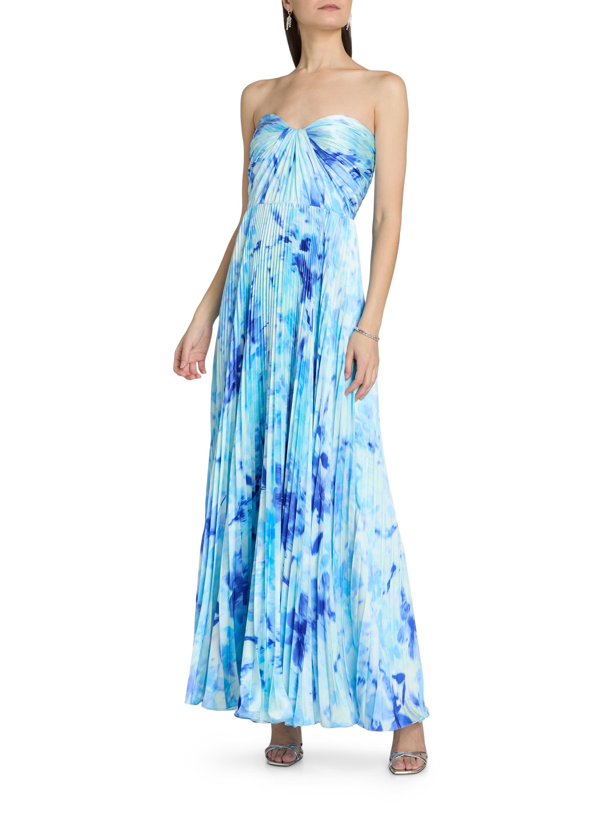 blue satin strapless maxi dress Faviola Strapless Maxi Dress | Blue | Womens