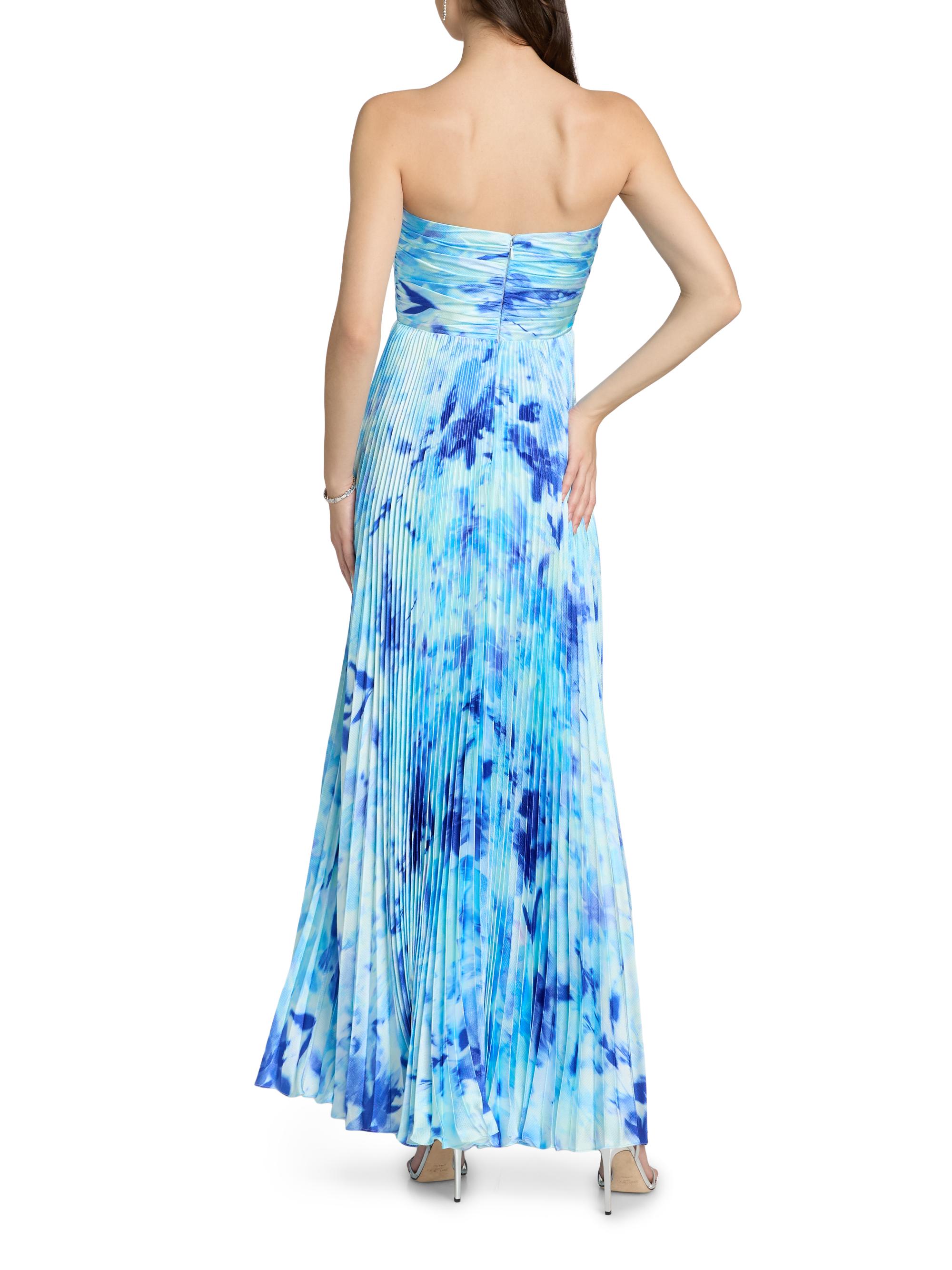 As It May Naomi Abstract Print Satin Strapless Gown | Saks Fifth Avenue