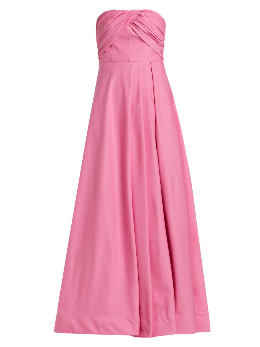 As It May Women's Alma Faille Sateen Strapless Corset Gown In Purple