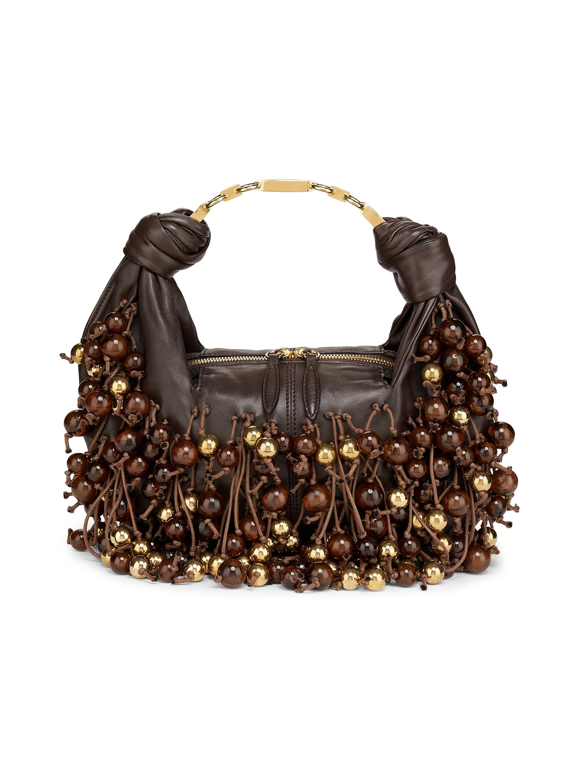 Zimmermann Women's Foam Beaded Leather Top Handle Bag - Coffee