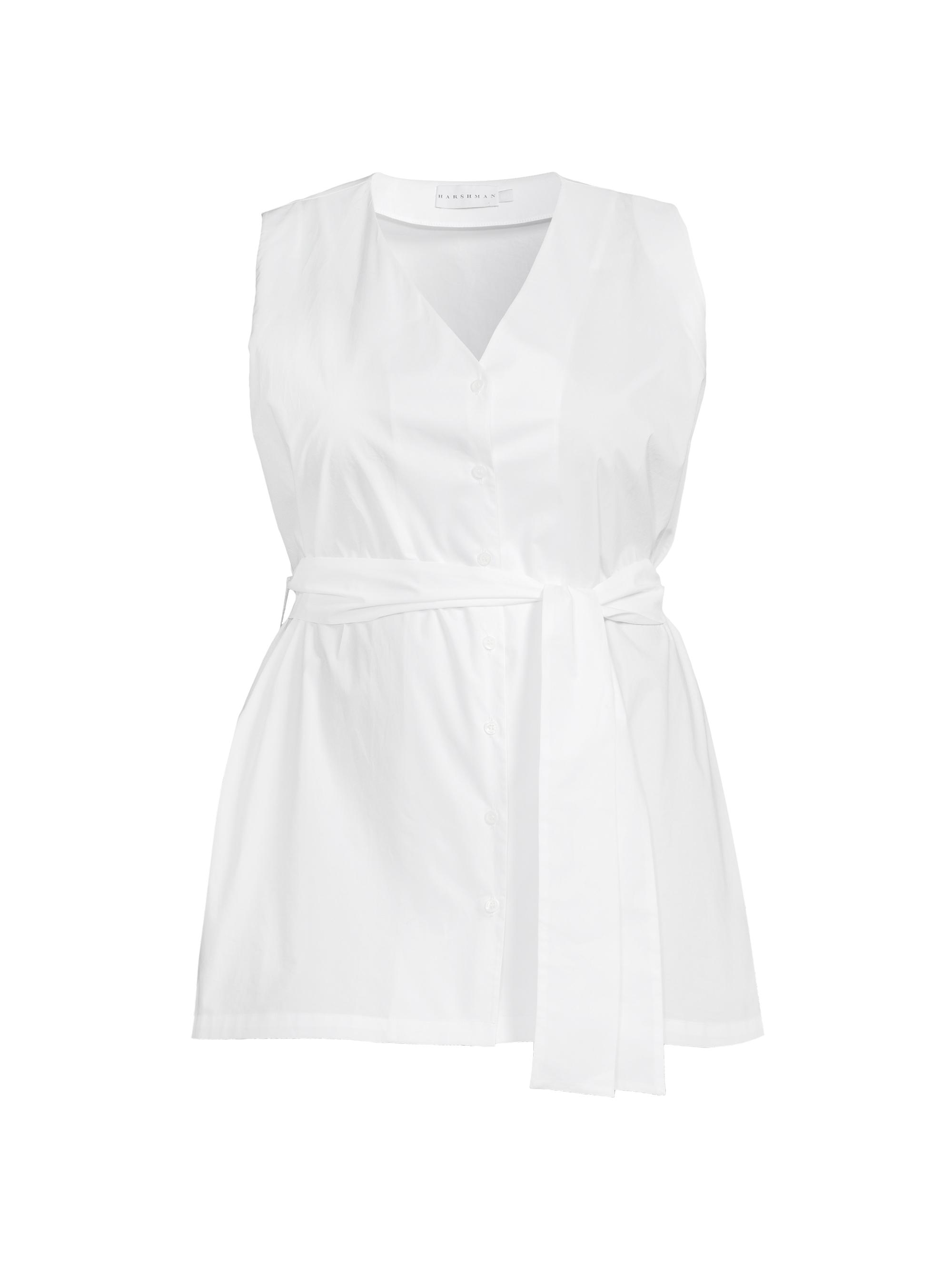 Harshman Women's Plus Reya Sleeveless Top - White