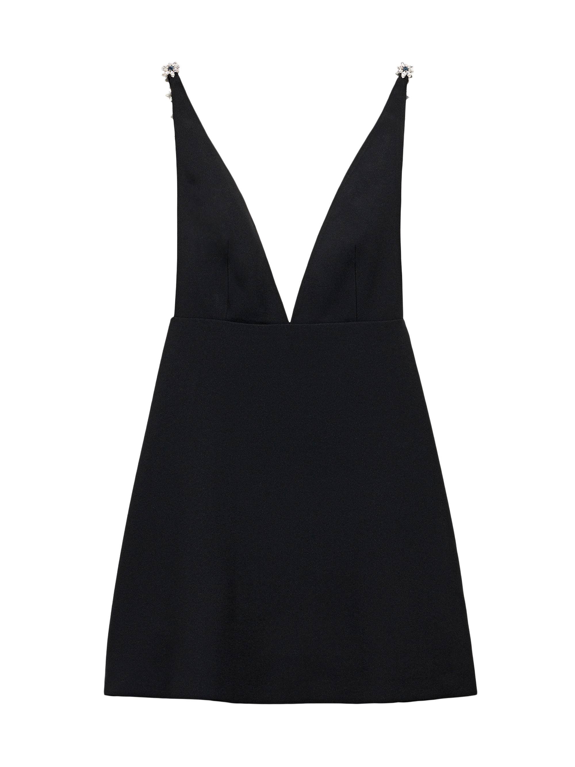 Prada Women's Embroidered Sable Mini-Dress - Black