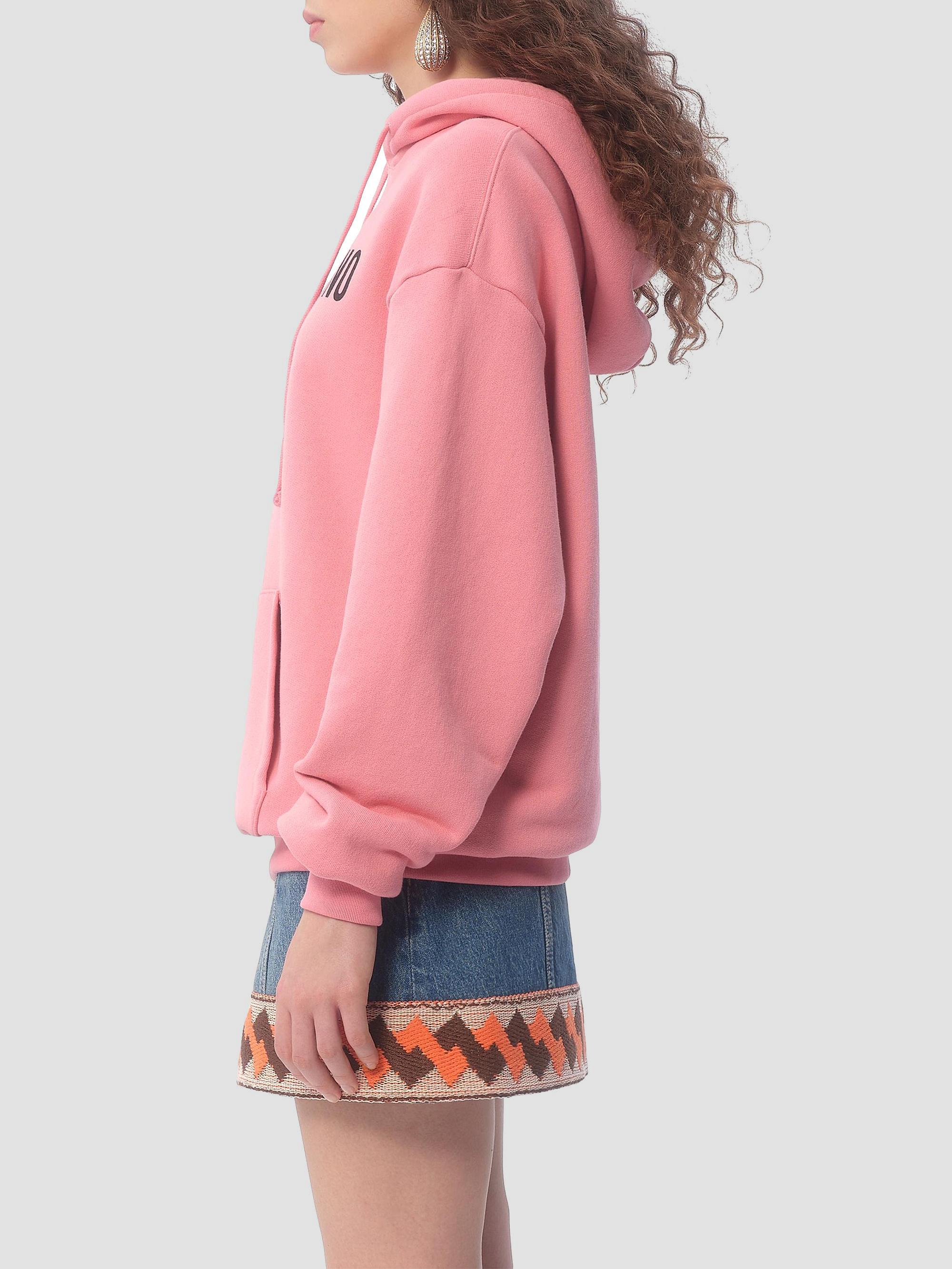 Valentino Garavani Women's Sweatshirt in Jersey Cotton Sweatshirt with Chez Valentino Print - Pink | Thumbnail 3