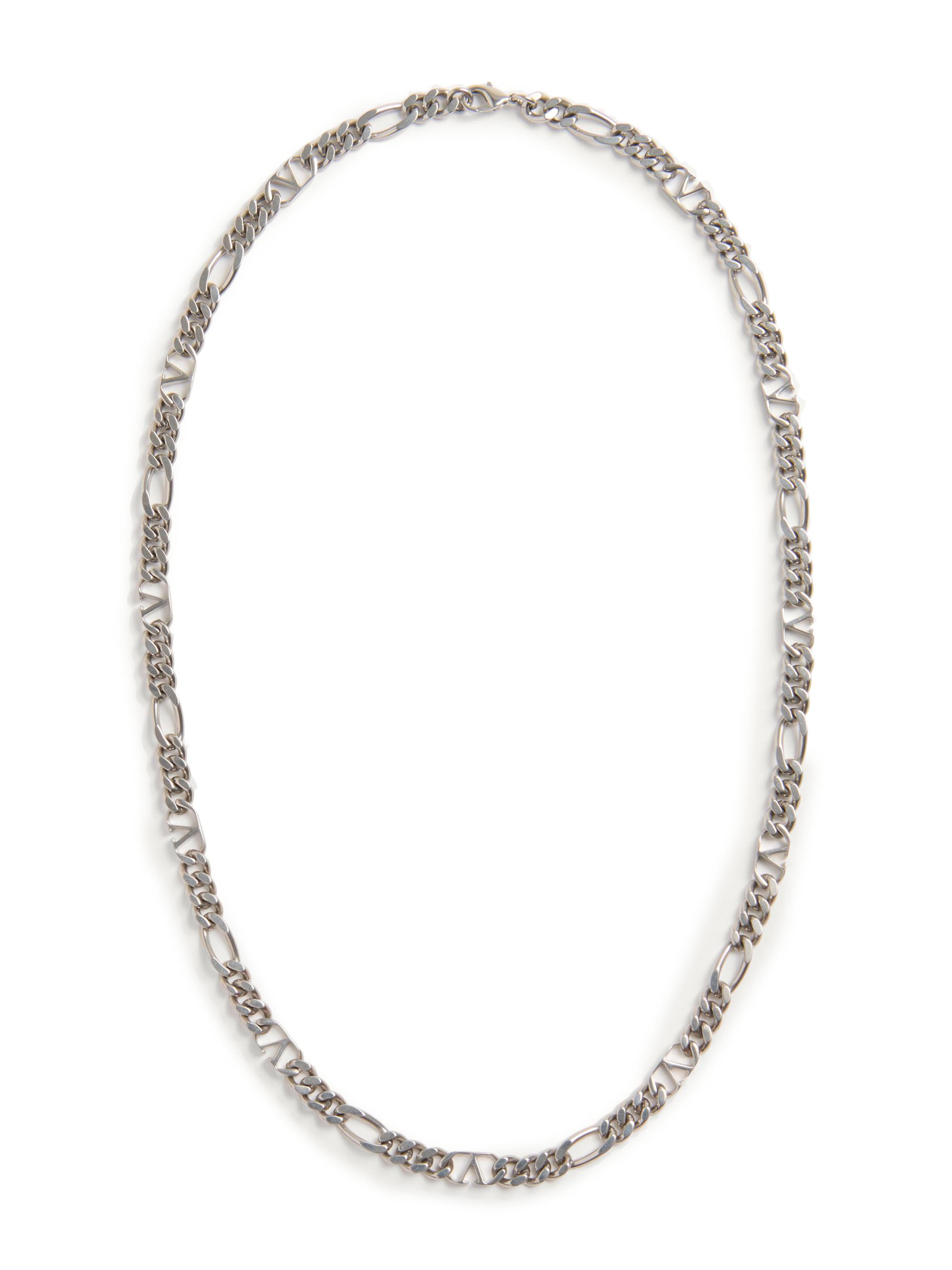 Valentino Garavani Men's VLogo Signature Metal Necklace - Palladium
