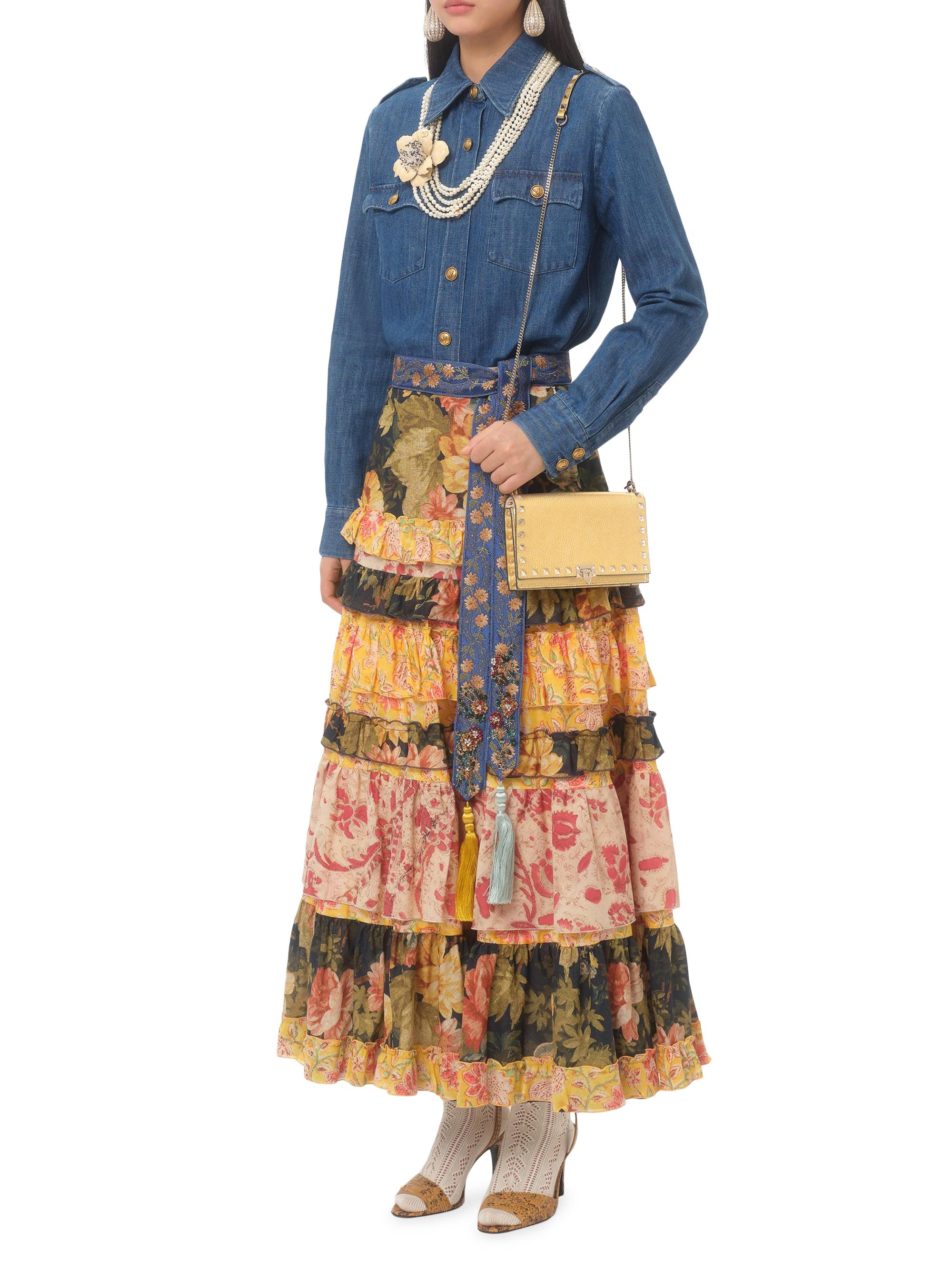 Valentino Garavani Rockstud Mini Calfskin Bag with Chain