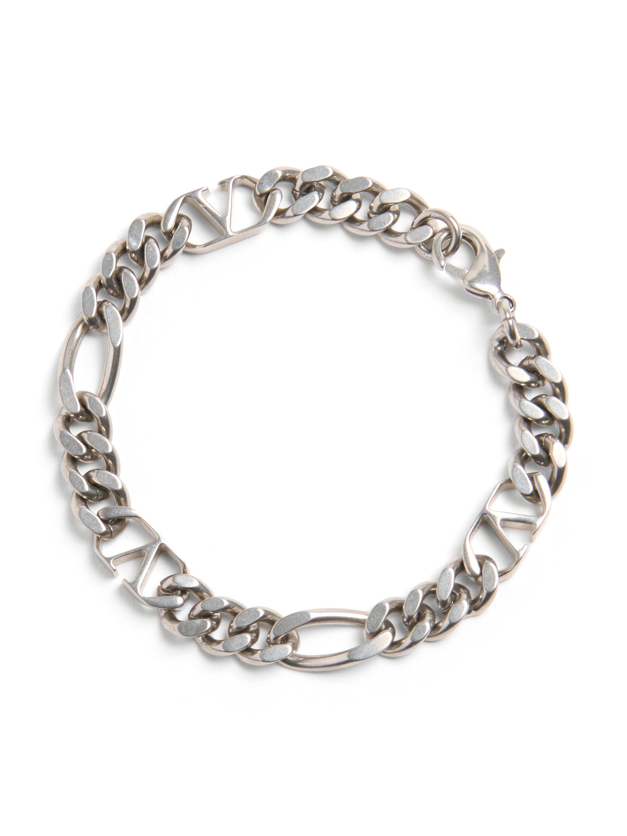 Valentino Garavani Men's VLogo Signature Metal Bracelet - Palladium