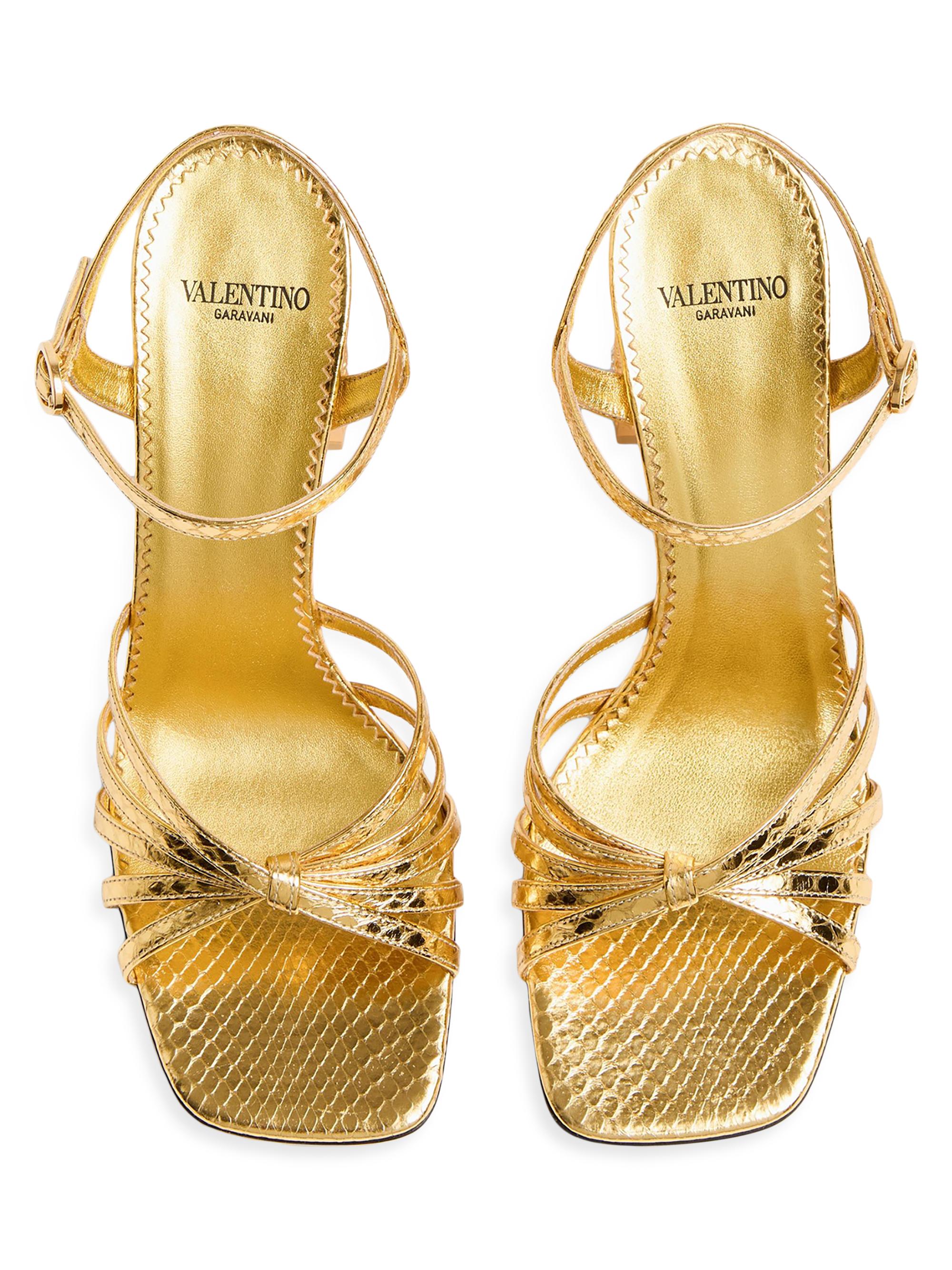 ヴァレンティノ38 Valentino Garavani Preshoes Sandals in Laminated Ayers with