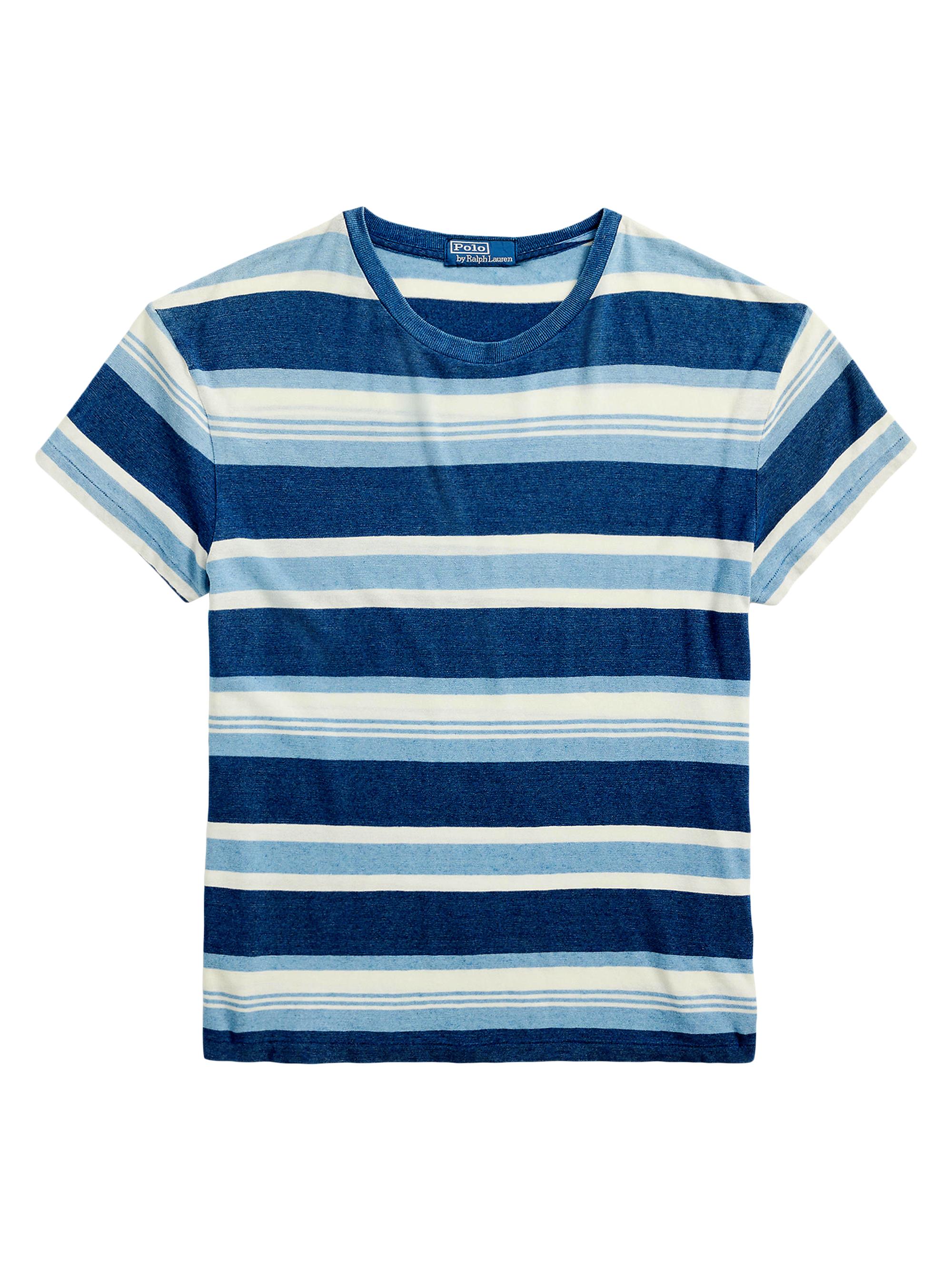 Polo Ralph Lauren Striped Cotton and Linen T-Shirt | Saks Fifth Avenue