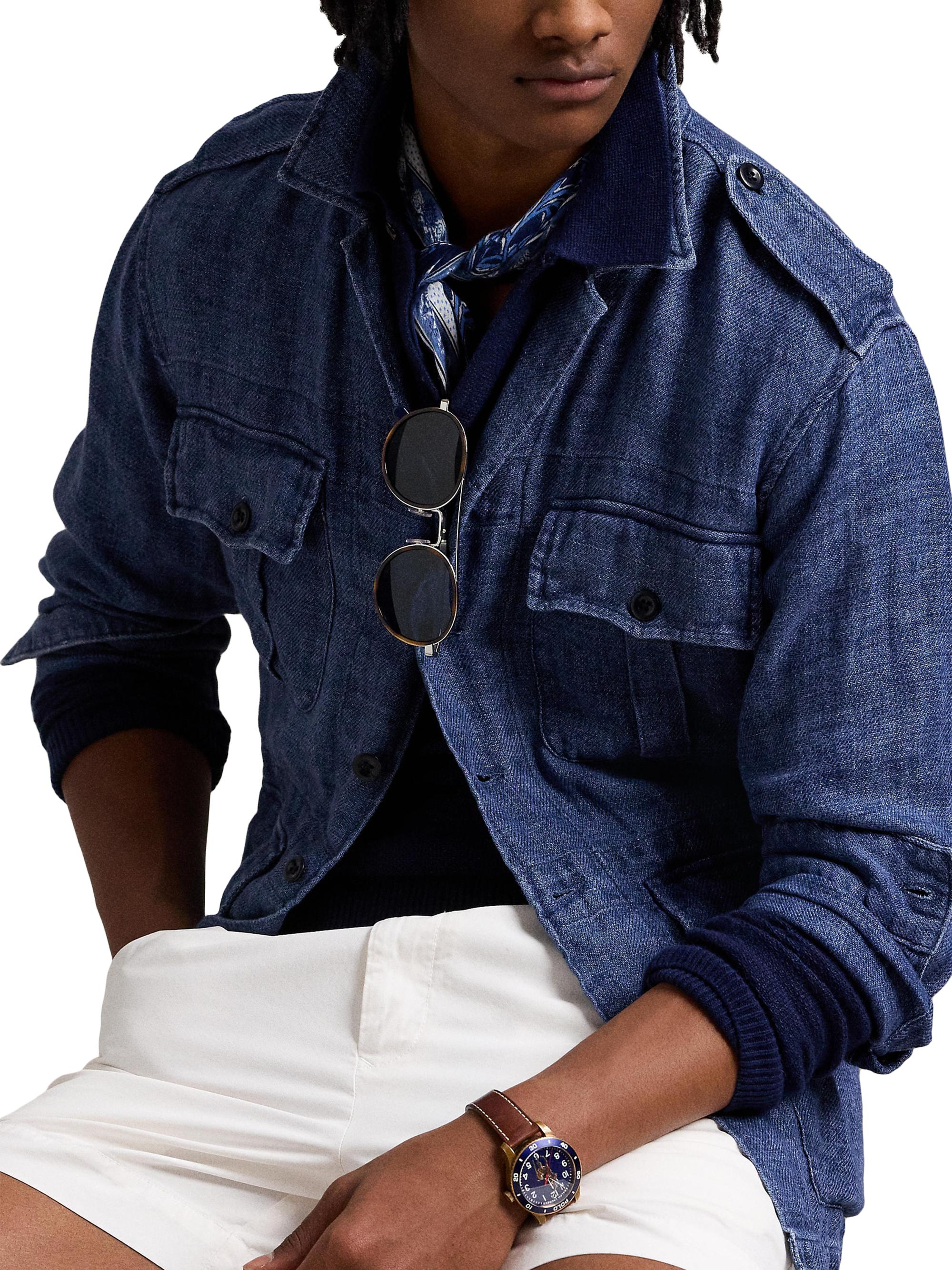 Ralph Laurenマルチラグ Polo Ralph Lauren L83220 Brown Polo Soft Cotton Seersucker