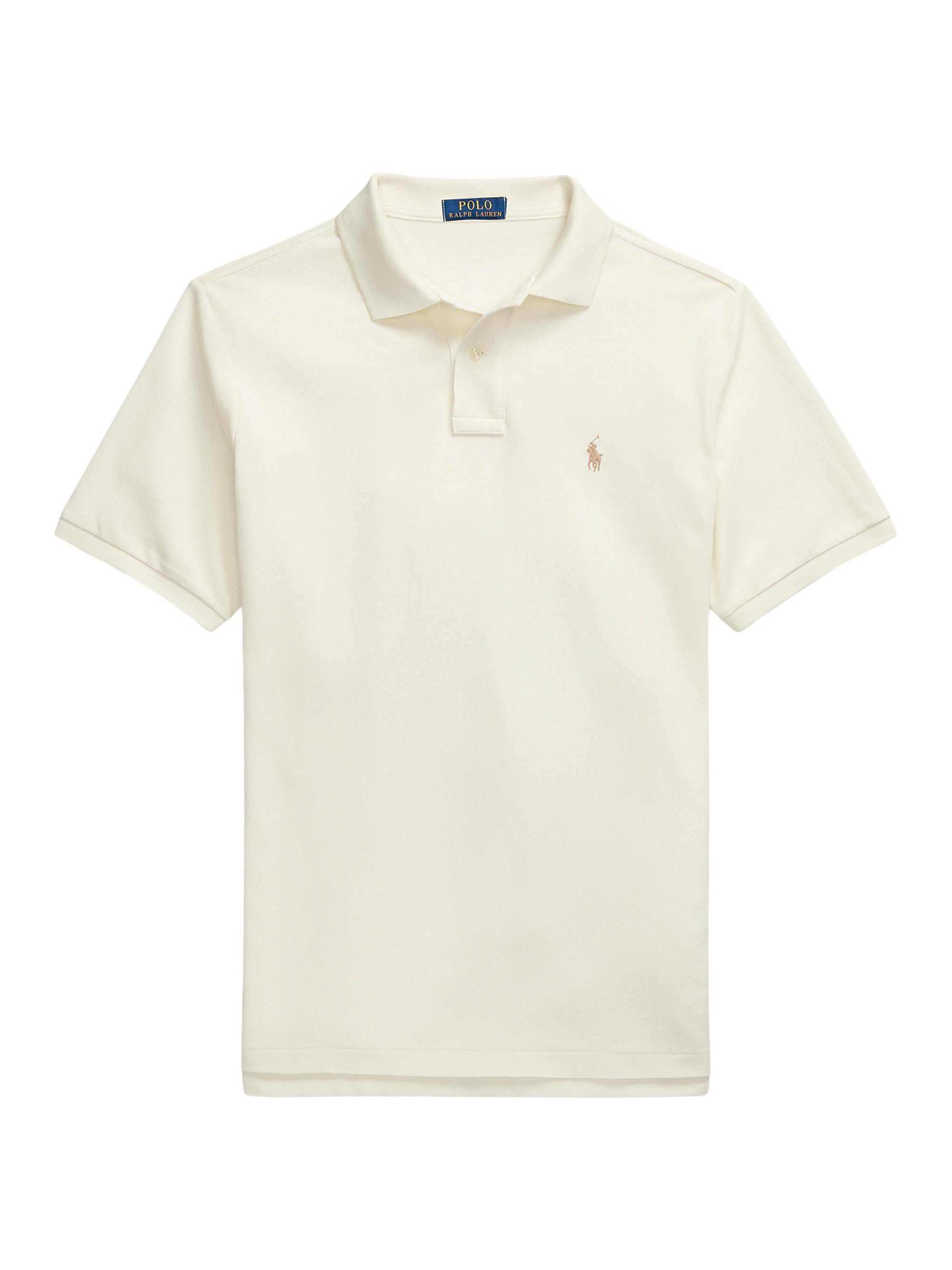 Polo Ralph Lauren Men's Logo Cotton Mesh Polo Shirt - Parchment Cream