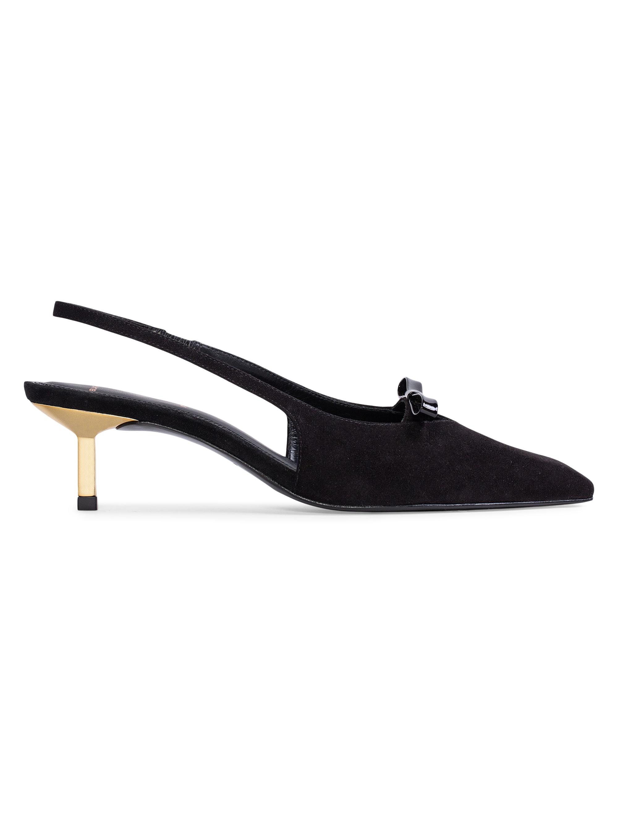 Black Suede Studio Women's Adore 50MM Slingback Pumps - Black Suede
