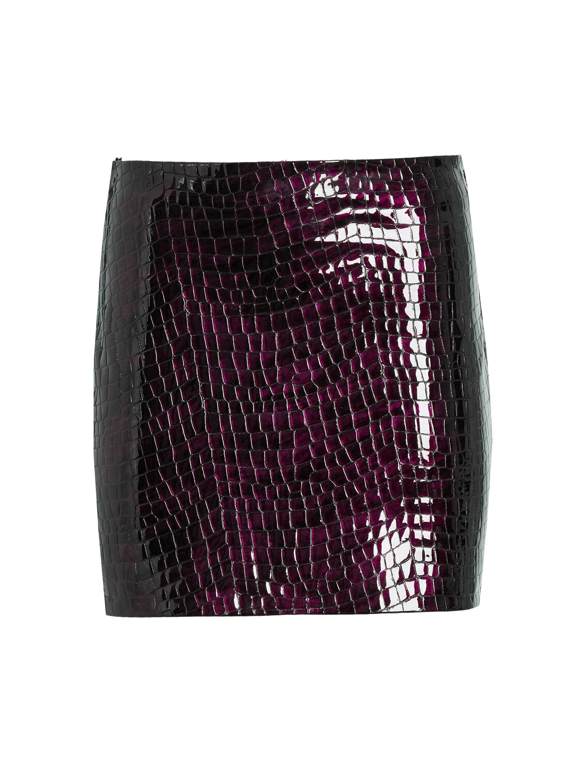 Retrofête Women's Camila Leather Skirt - Night Sky