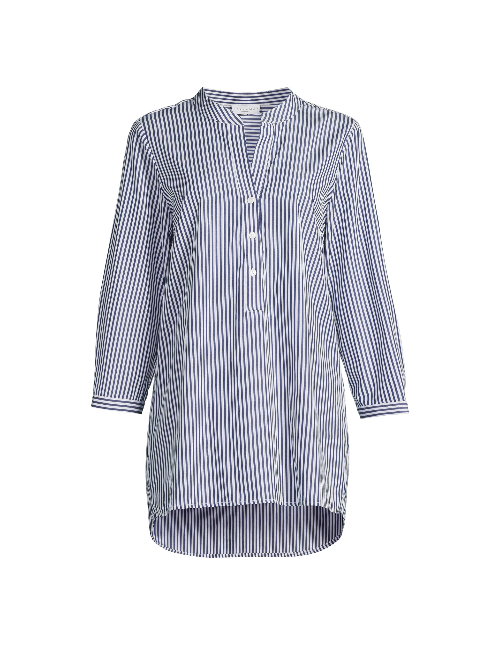 Harshman Women's Derrington Striped Cotton Tunic - Navy Stripes