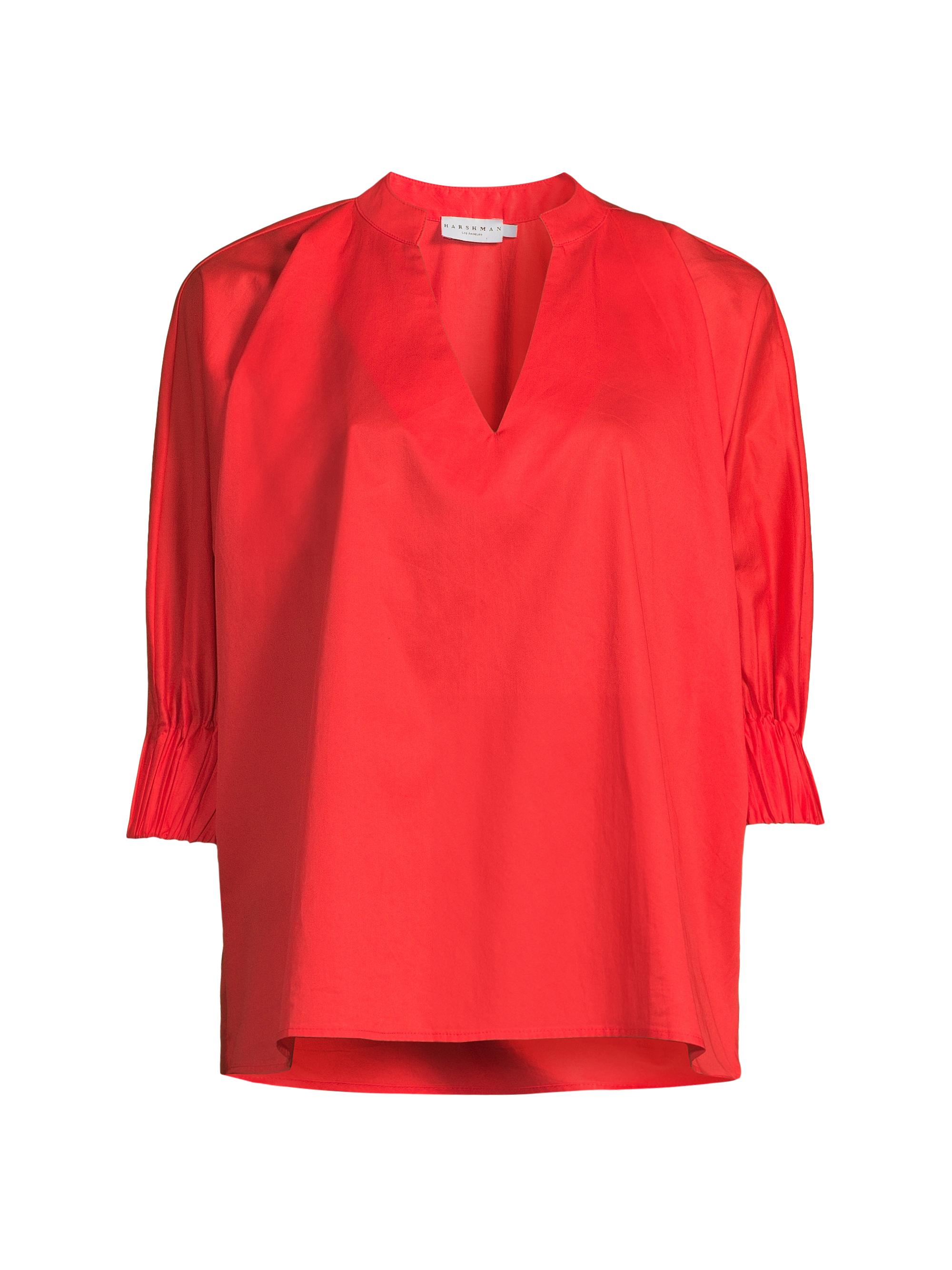 Harshman Women's Medina Cotton Blouse - Poppy Red