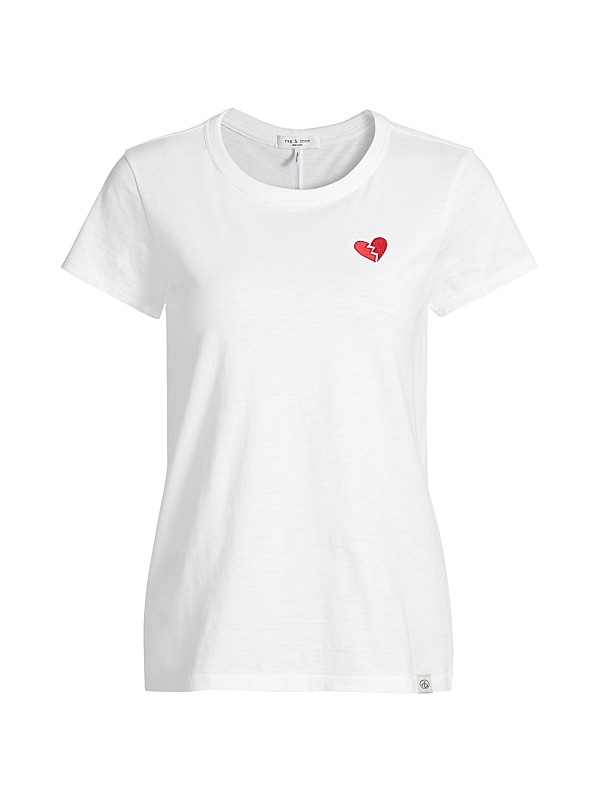 Shop rag & bone The Broken Heart Cotton T-Shirt | Saks Fifth Shop rag & bone The Broken Heart Cotton T-Shirt | Saks Fifth