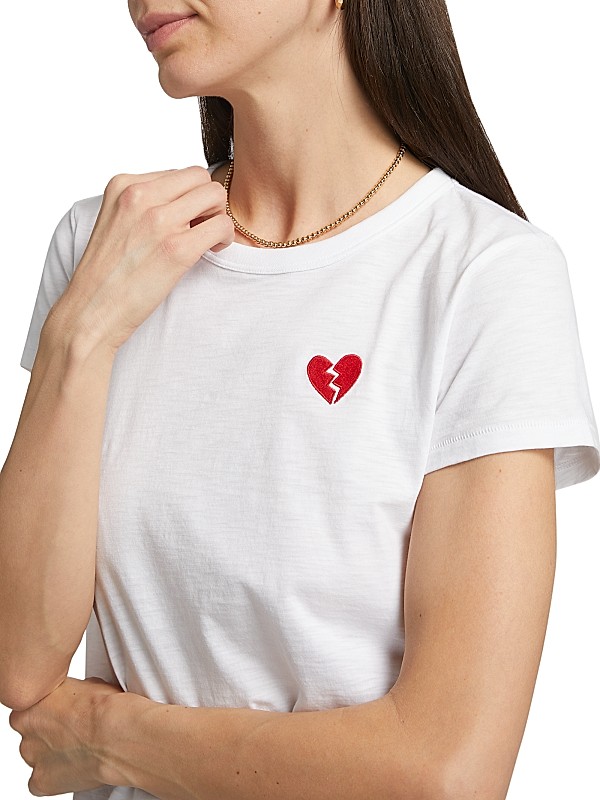 Shop rag & bone The Broken Heart Cotton T-Shirt | Saks Fifth Shop rag & bone The Broken Heart Cotton T-Shirt | Saks Fifth