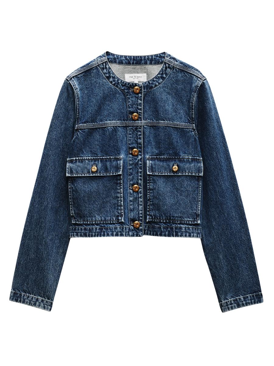[男女共用] BADBLOOD★Emboss B Denim Trucker Jacket★デニム MUSINSA公式 | BADBLOOD Embossed B Denim Trucker Jacket - Blue