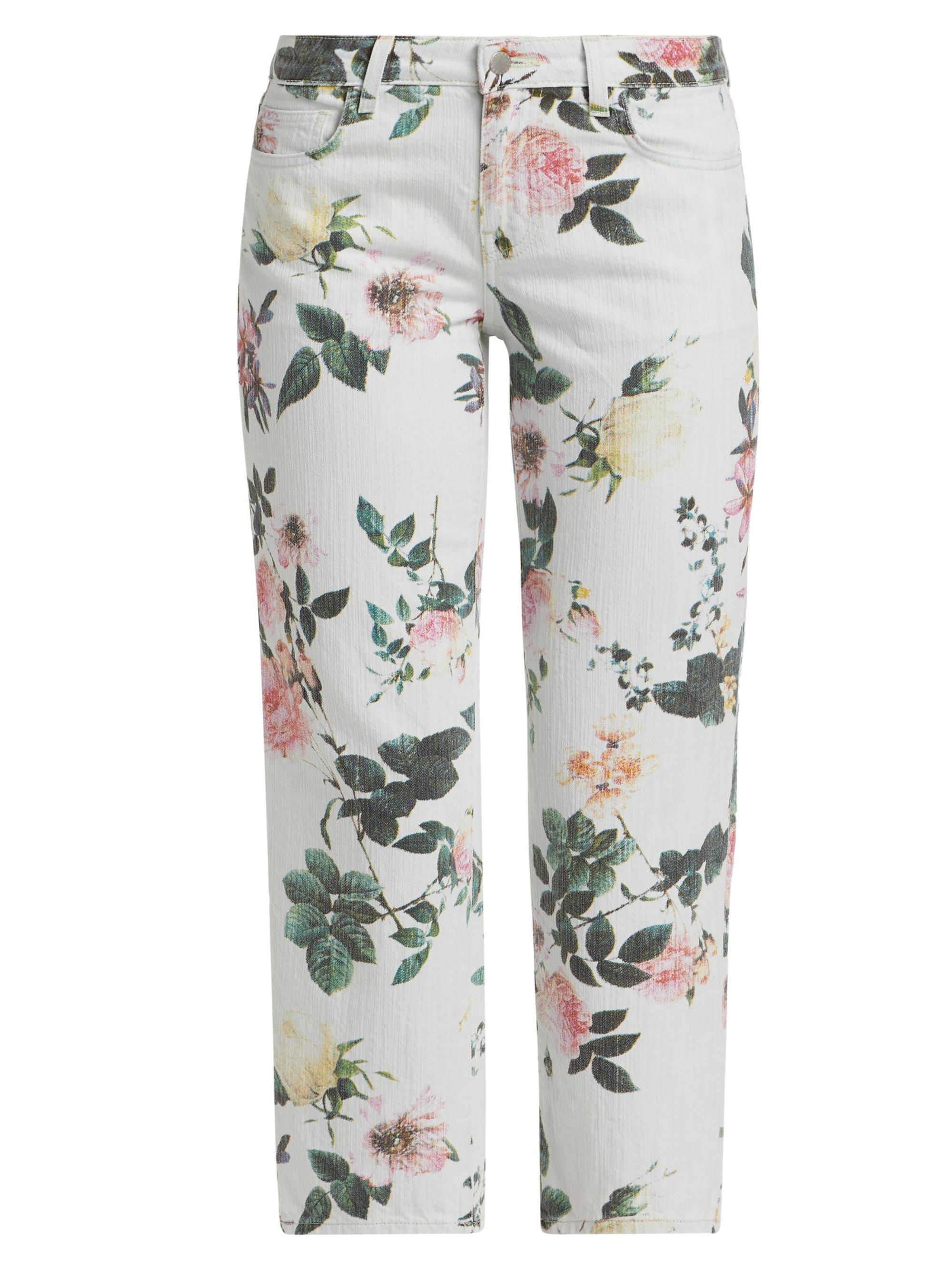 L'AGENCE Women's Blaine Floral Low-Rise Crop Jeans - Multi Floral Bleach