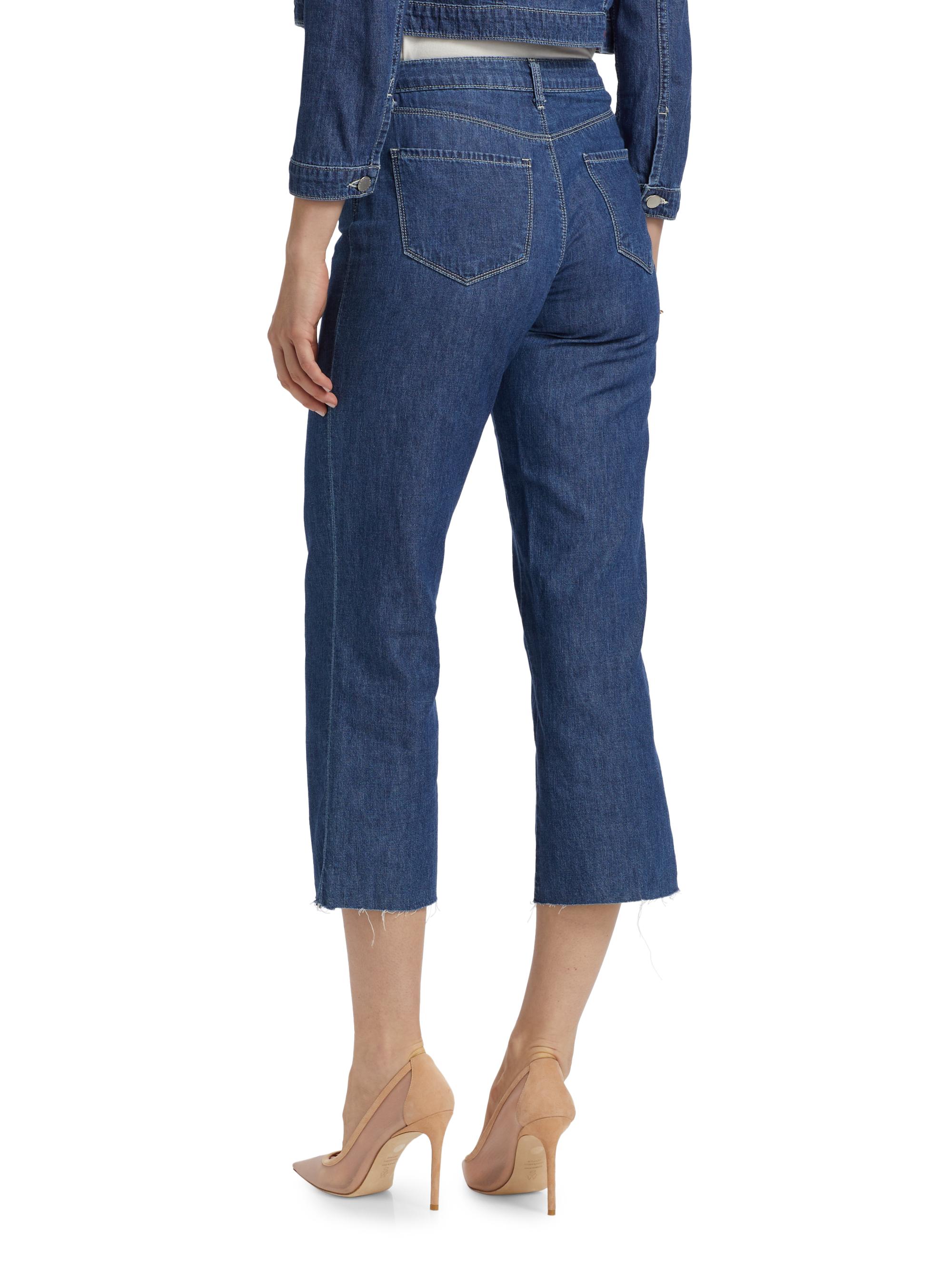 L'AGENCE Wanda Mid-Rise Straight-Leg Crop Jeans | Saks Fifth Avenue