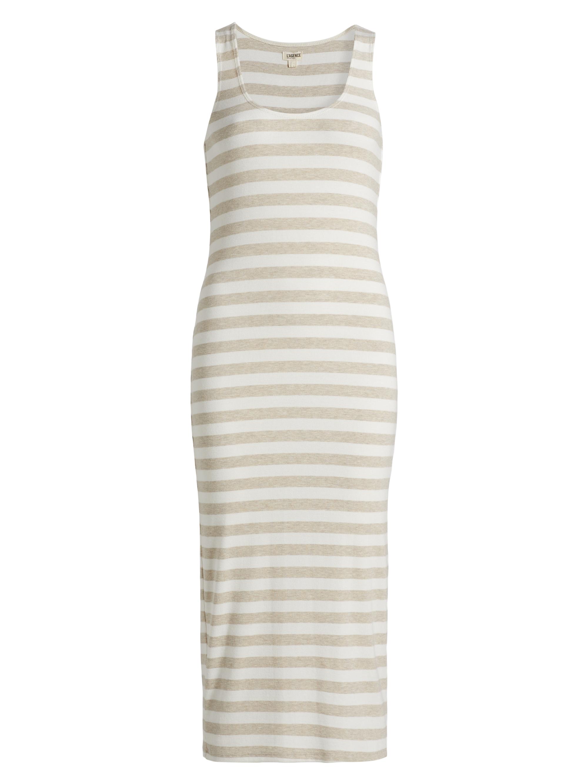 L'AGENCE Women's Ivanna Striped Midi-Dress -  Marble Stripe
