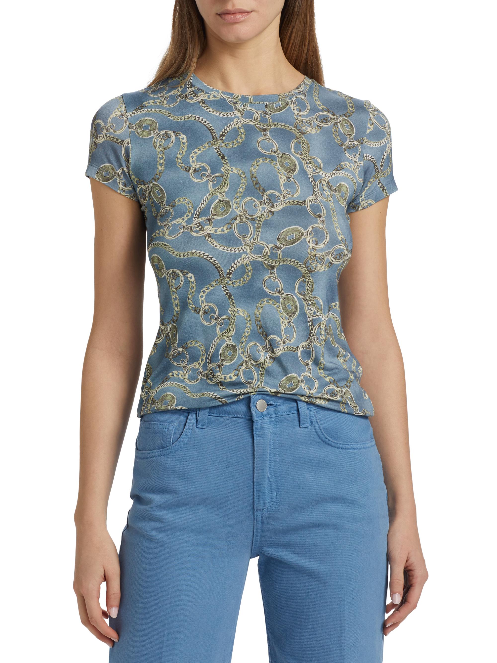 Ressi Chain-Link Print Crewneck T-Shirt