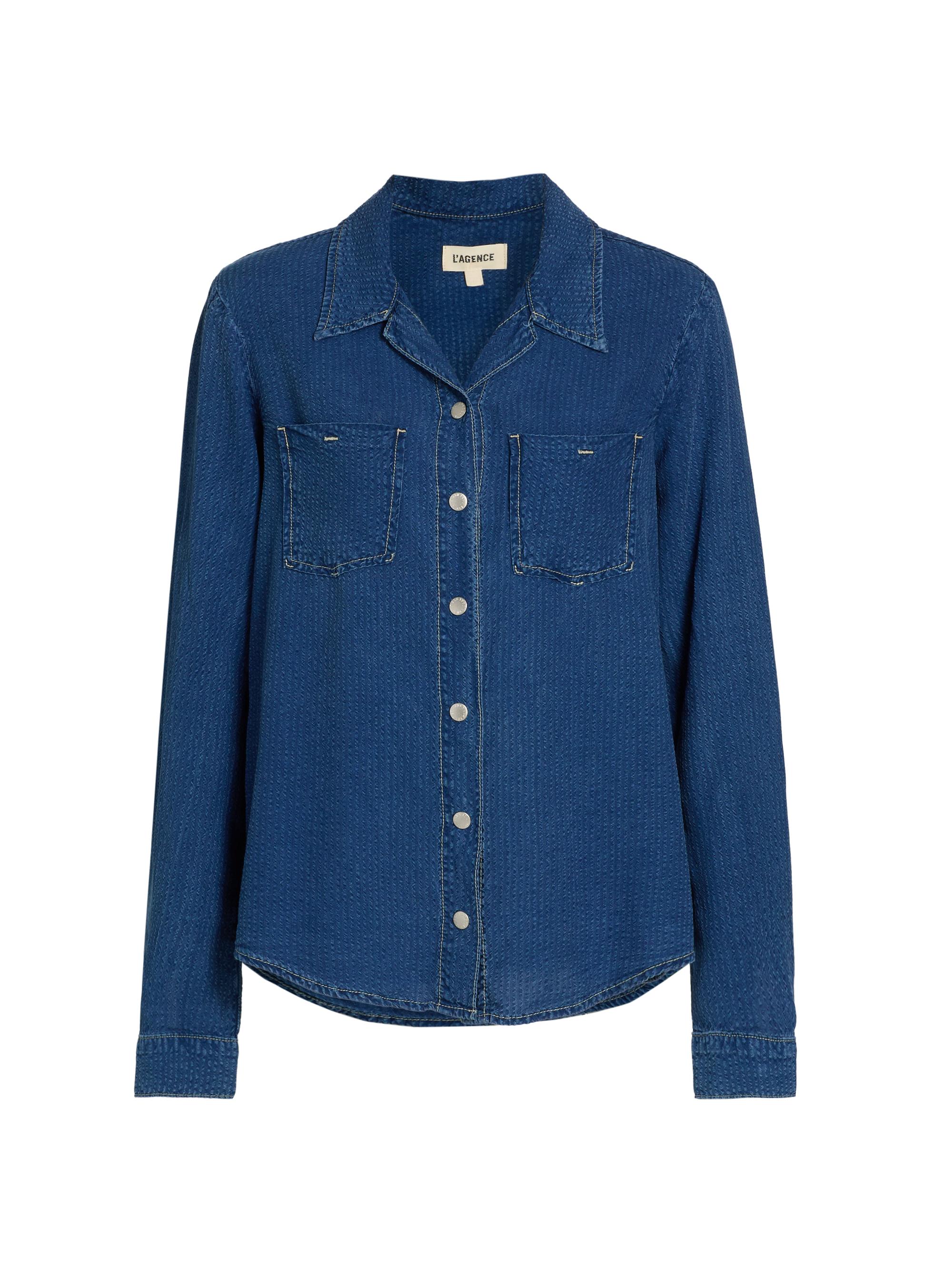 L'AGENCE Women's Isla Denim Shirt - Heron