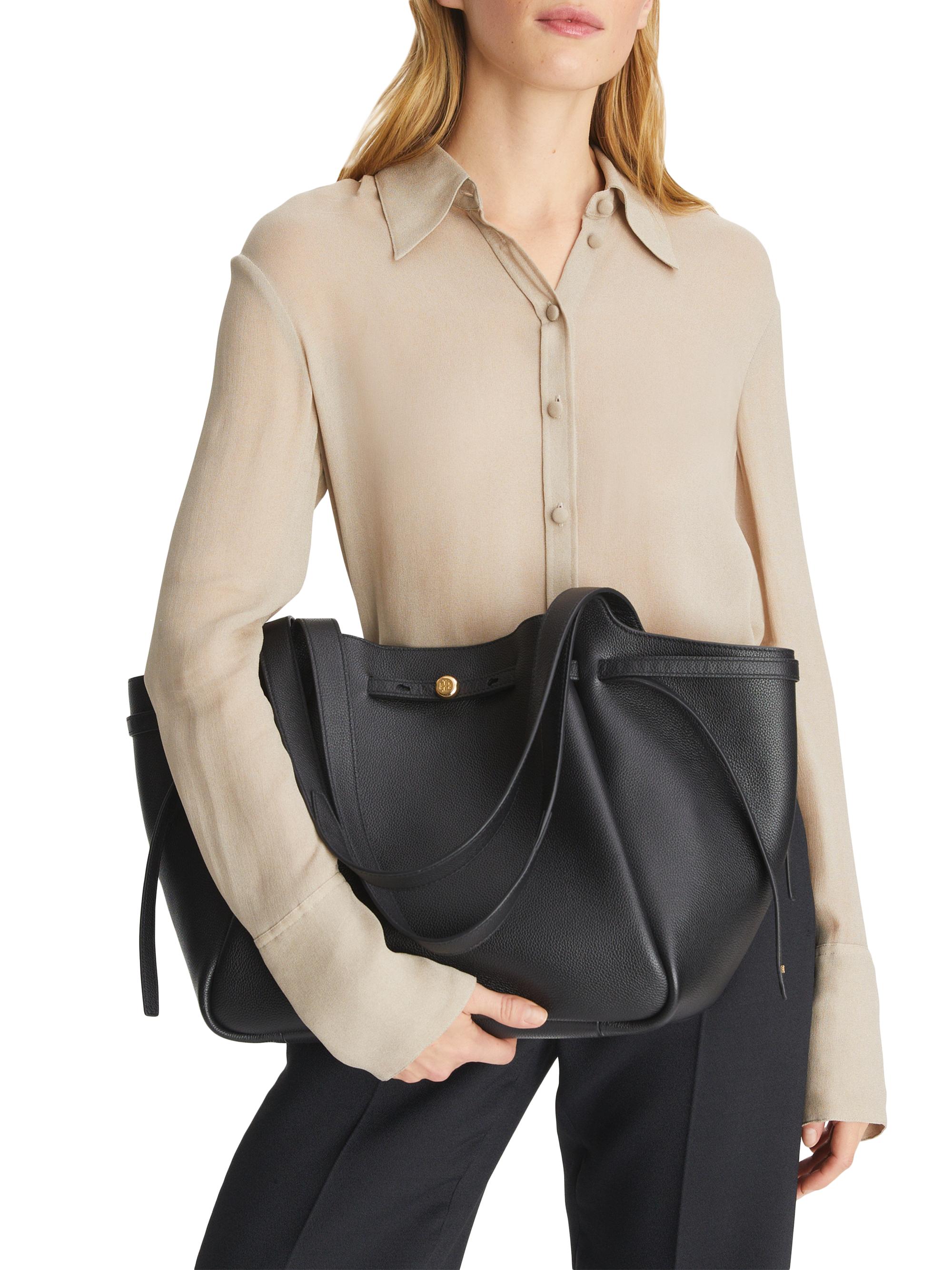 Tory Burch Romy Pebbled Leather Tote Bag | Saks Fifth Avenue