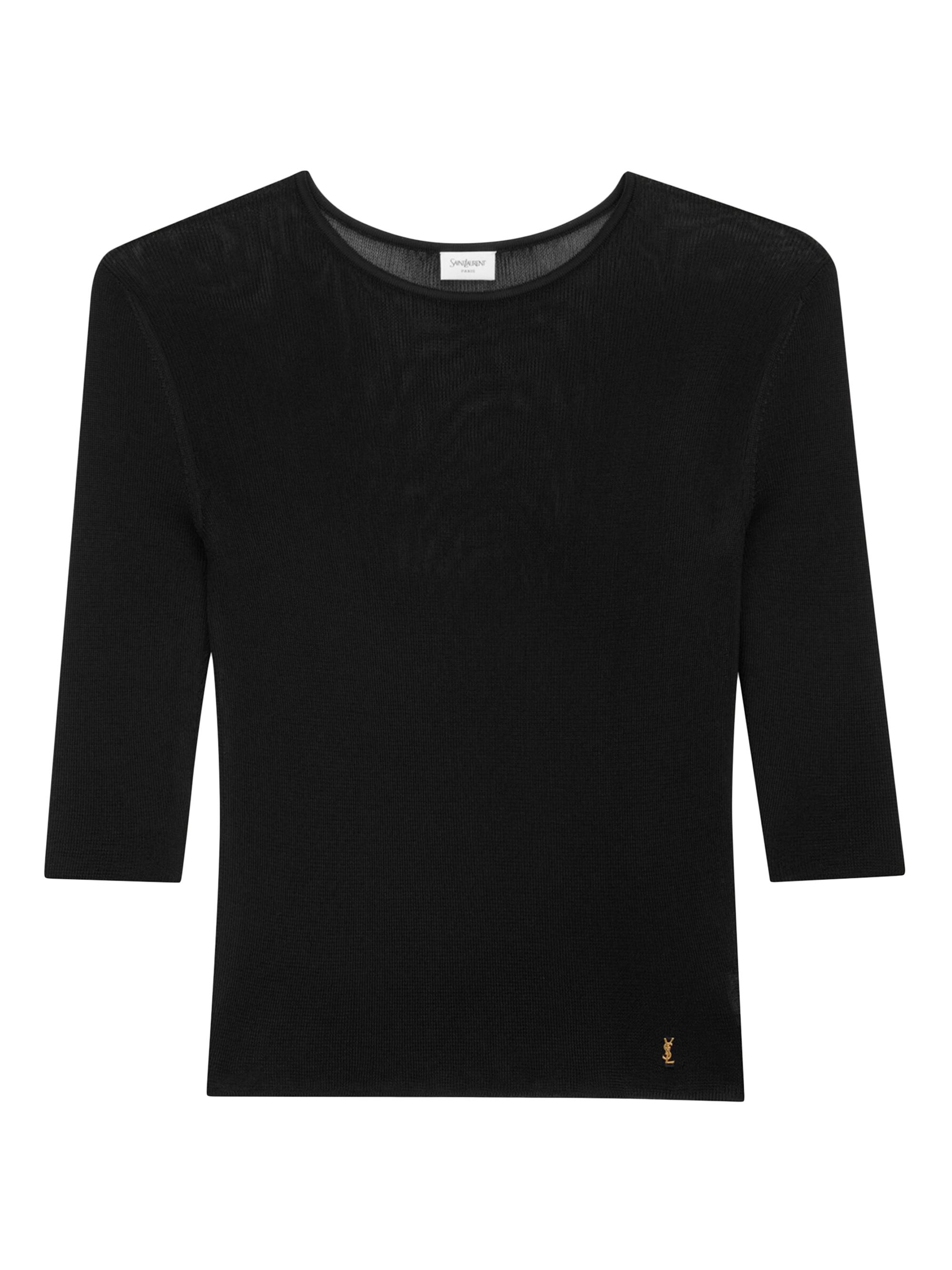 Saint Laurent Women's Cassandre Top in Knit - Noir