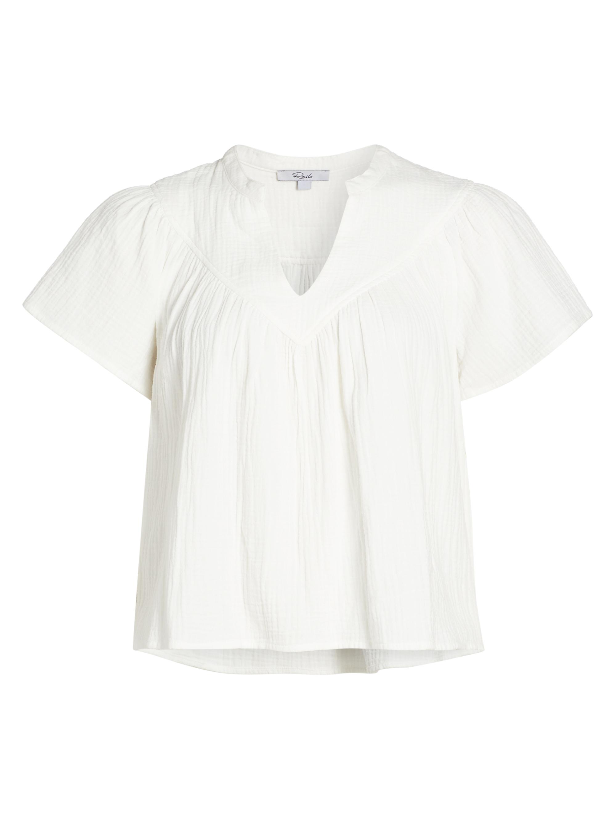 Rails Women's Sayer Double Gauze Cotton Top - White