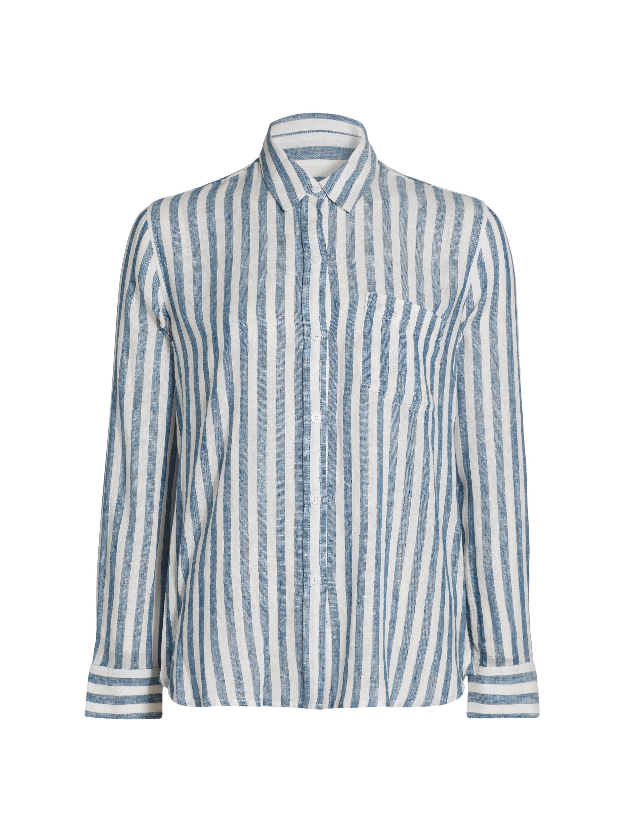 Rails Women's Charli Striped Linen-Blend Button-Front Shirt - Echo Stripe