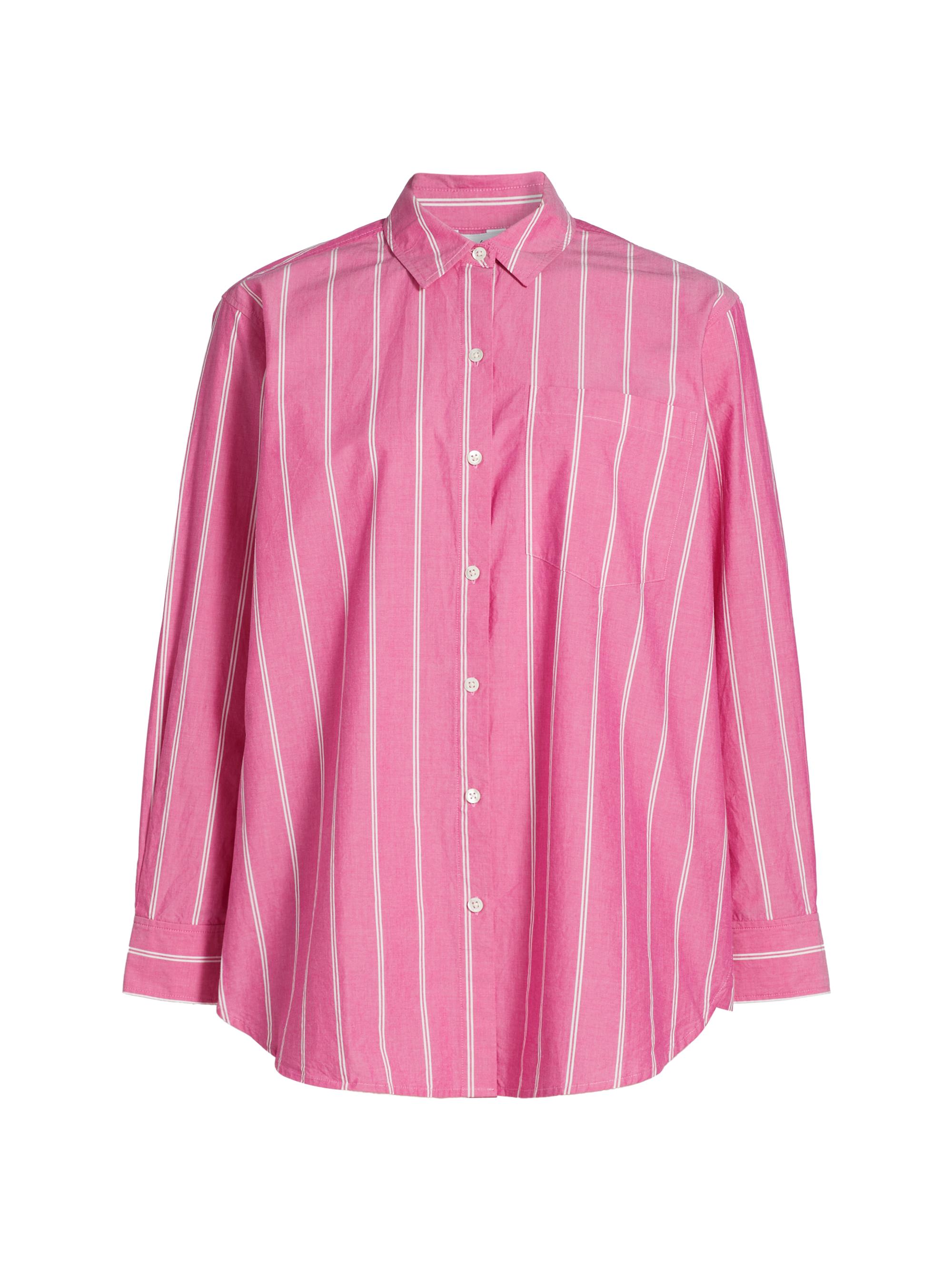 Rails Women's Elsa Striped Cotton Button-Front Shirt - Hibiscus White Stripe