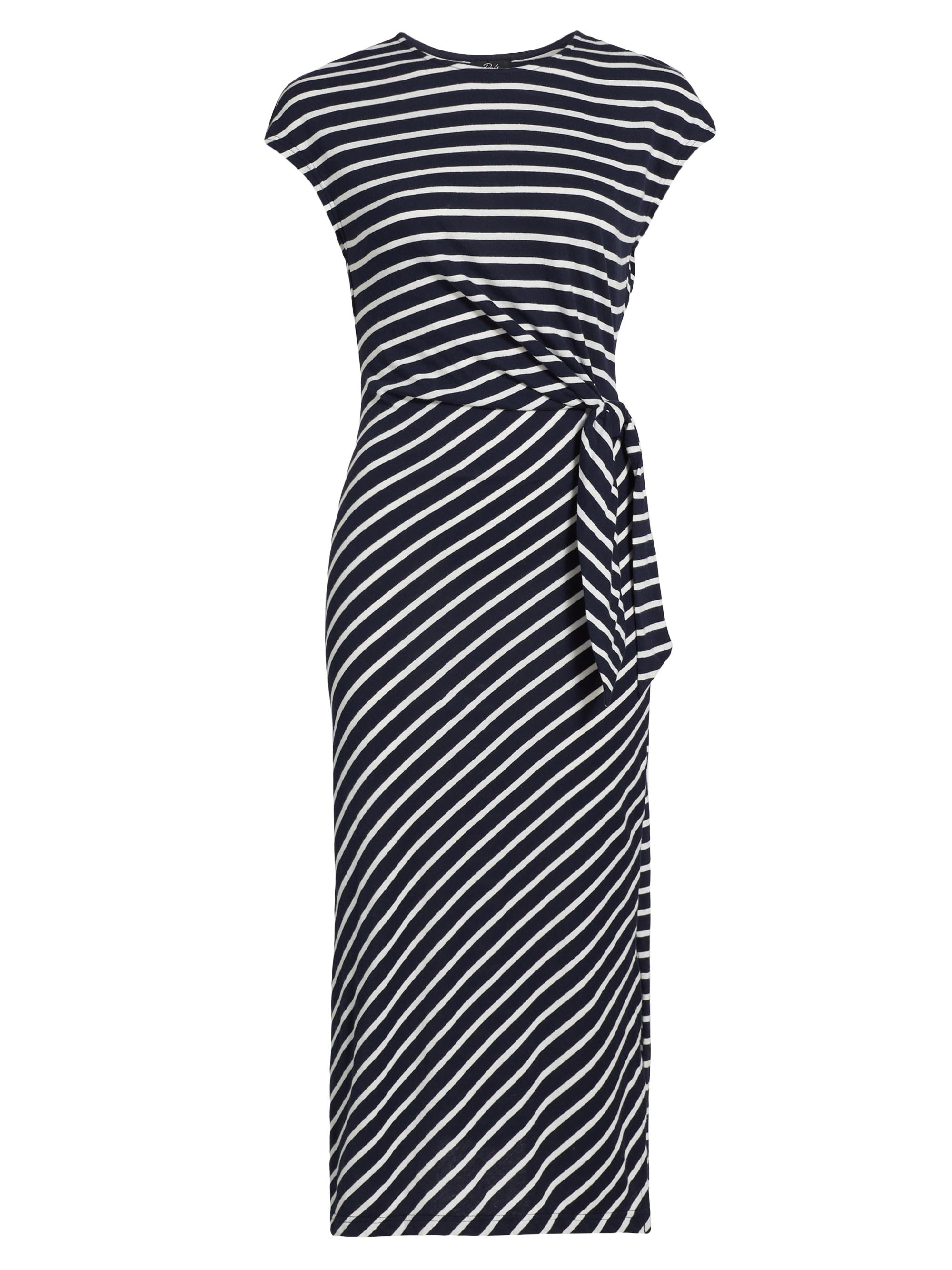 Rails Women's Selah Striped Cotton Tie-Waist Midi-Dress - Navy  Stripe