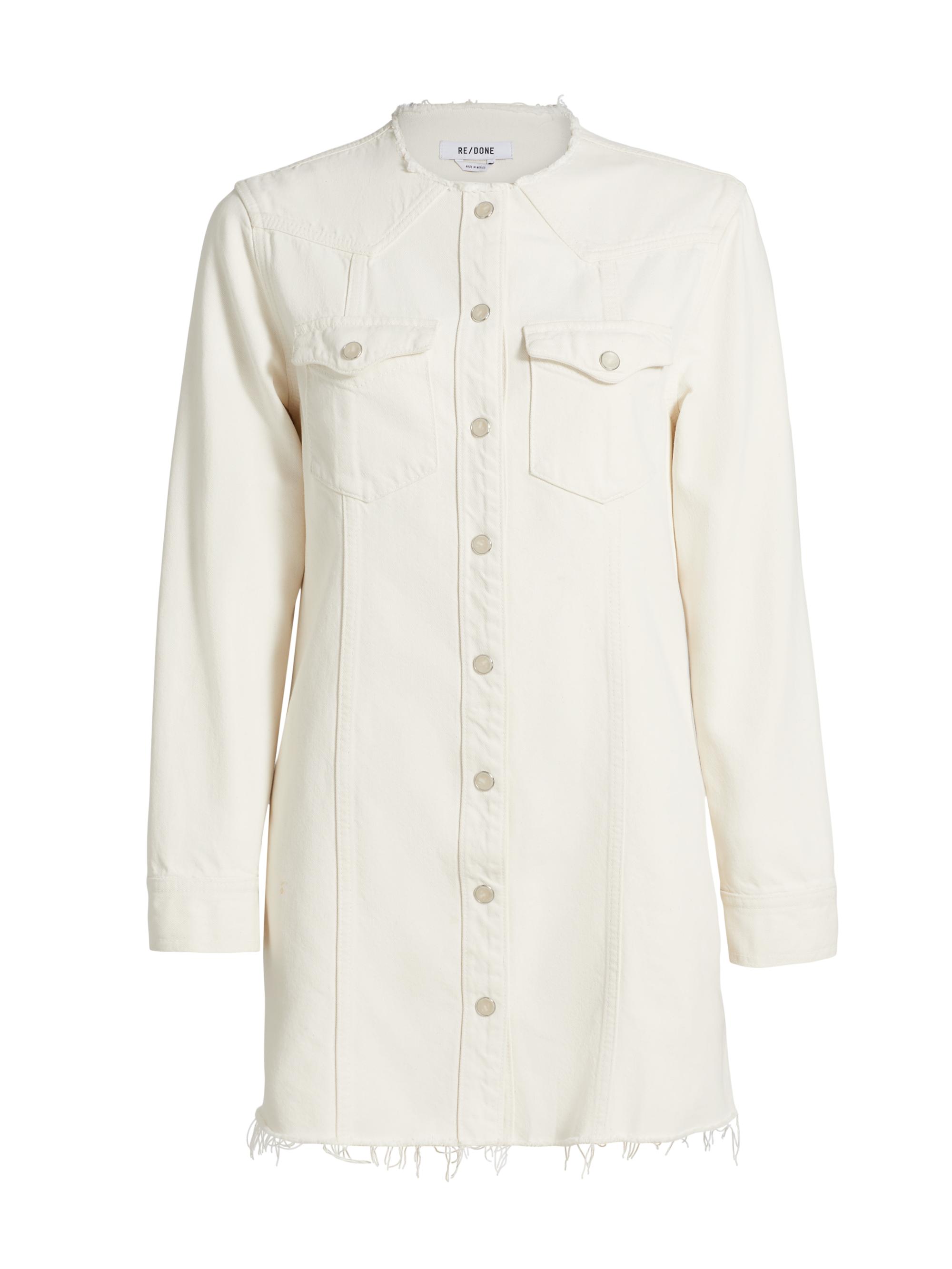 Re/done Women's The Riley Denim Minidress - Crema