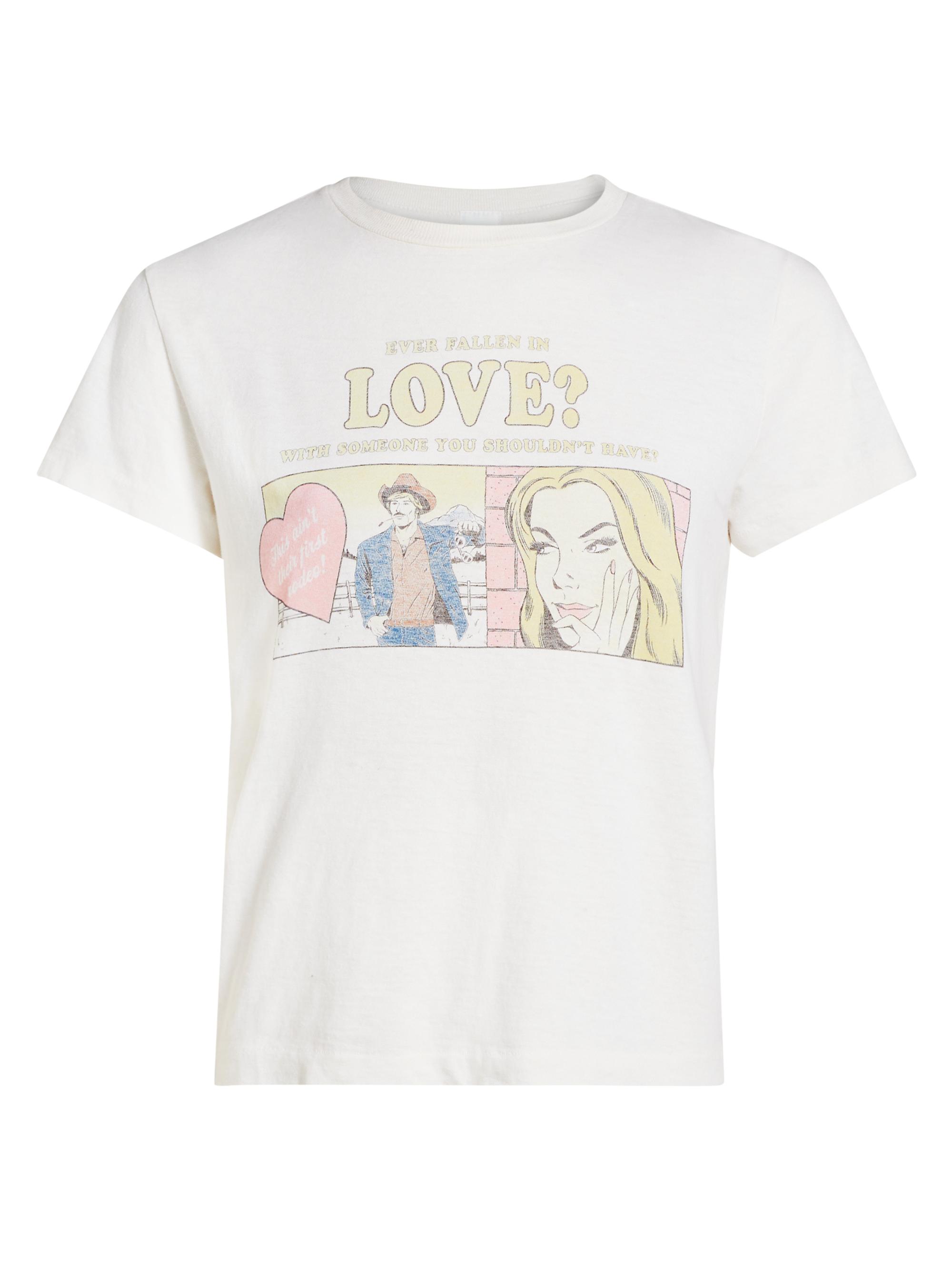 Re/done Women's Classic Love T-Shirt - Vintage White