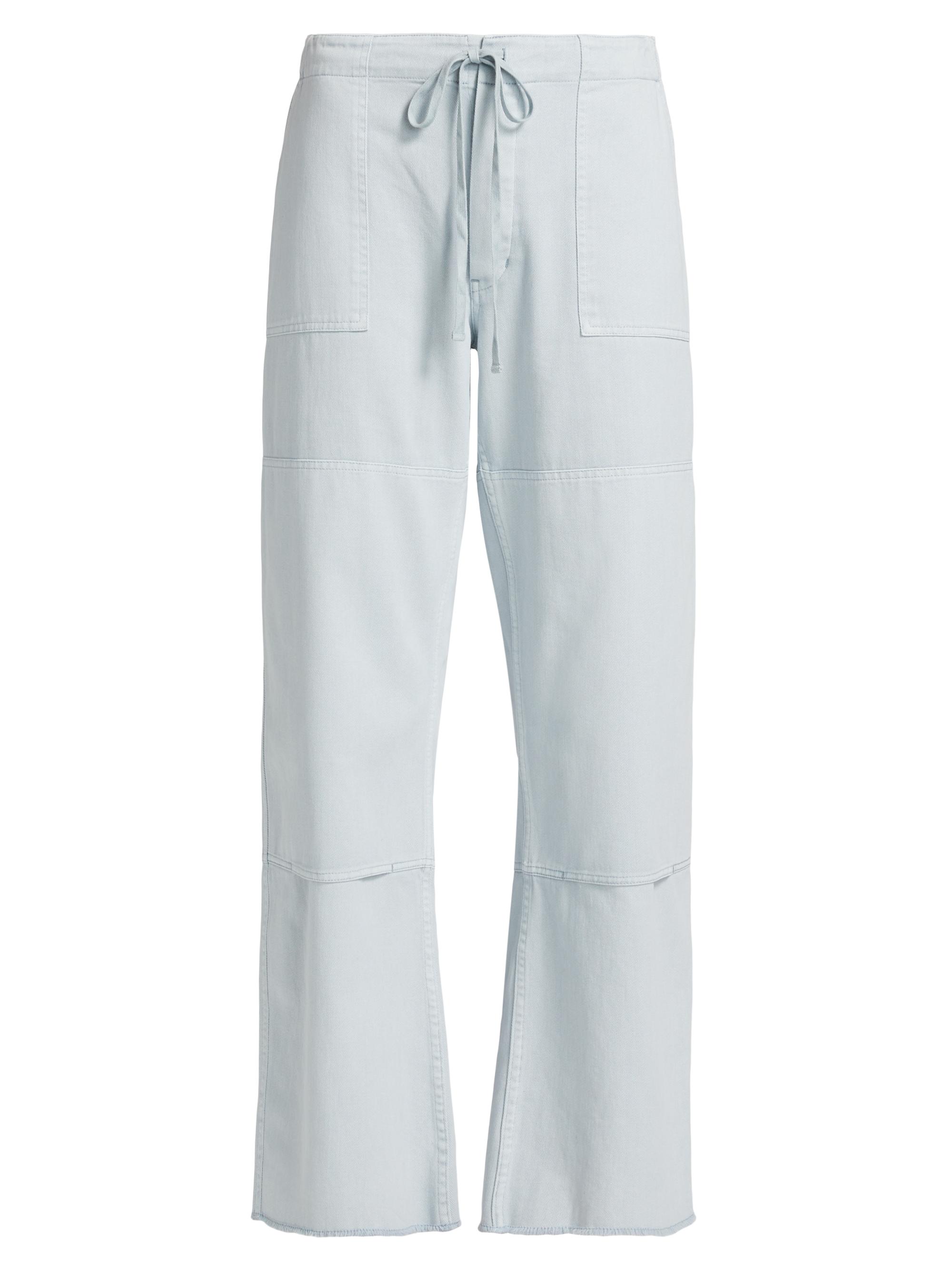 Re/done Women's Beach Cotton Drawstring Pants - Light Blue