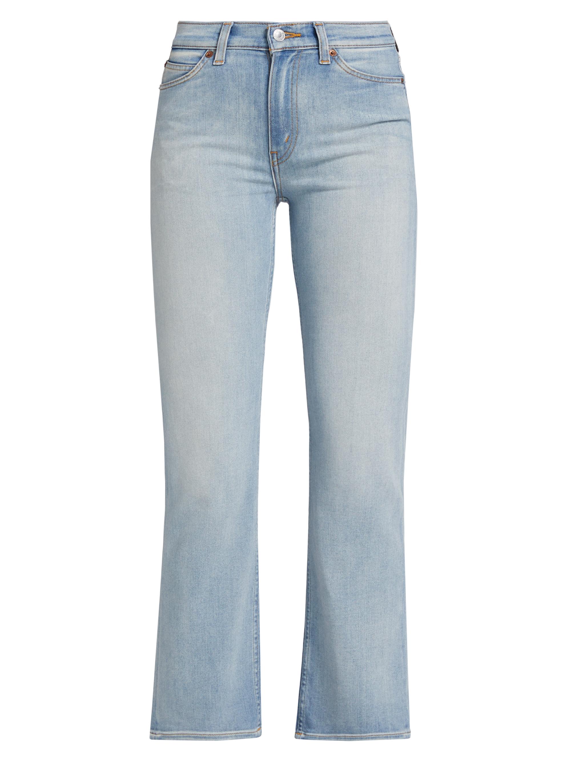Re/done Women's 70s Crop Boot-Cut Jeans - Cielito