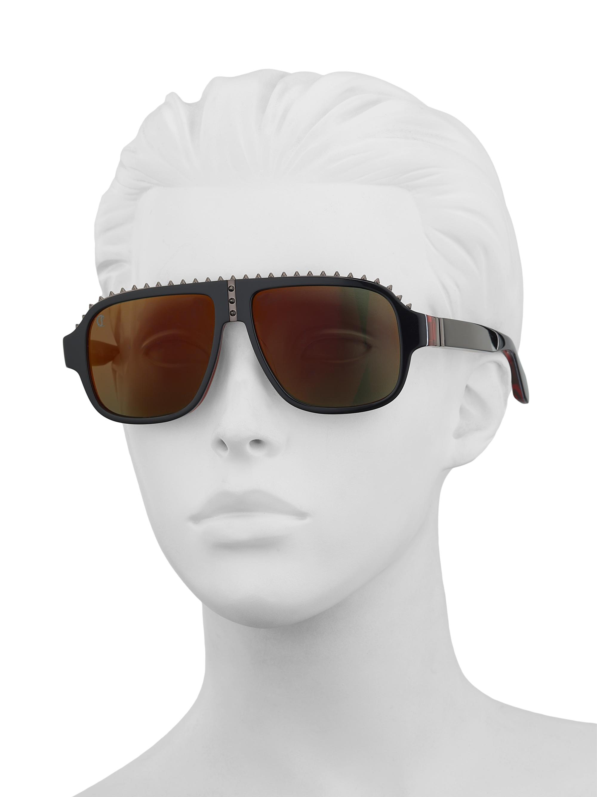 Christian Louboutin Studded 57MM Sunglasses | Saks Fifth Avenue