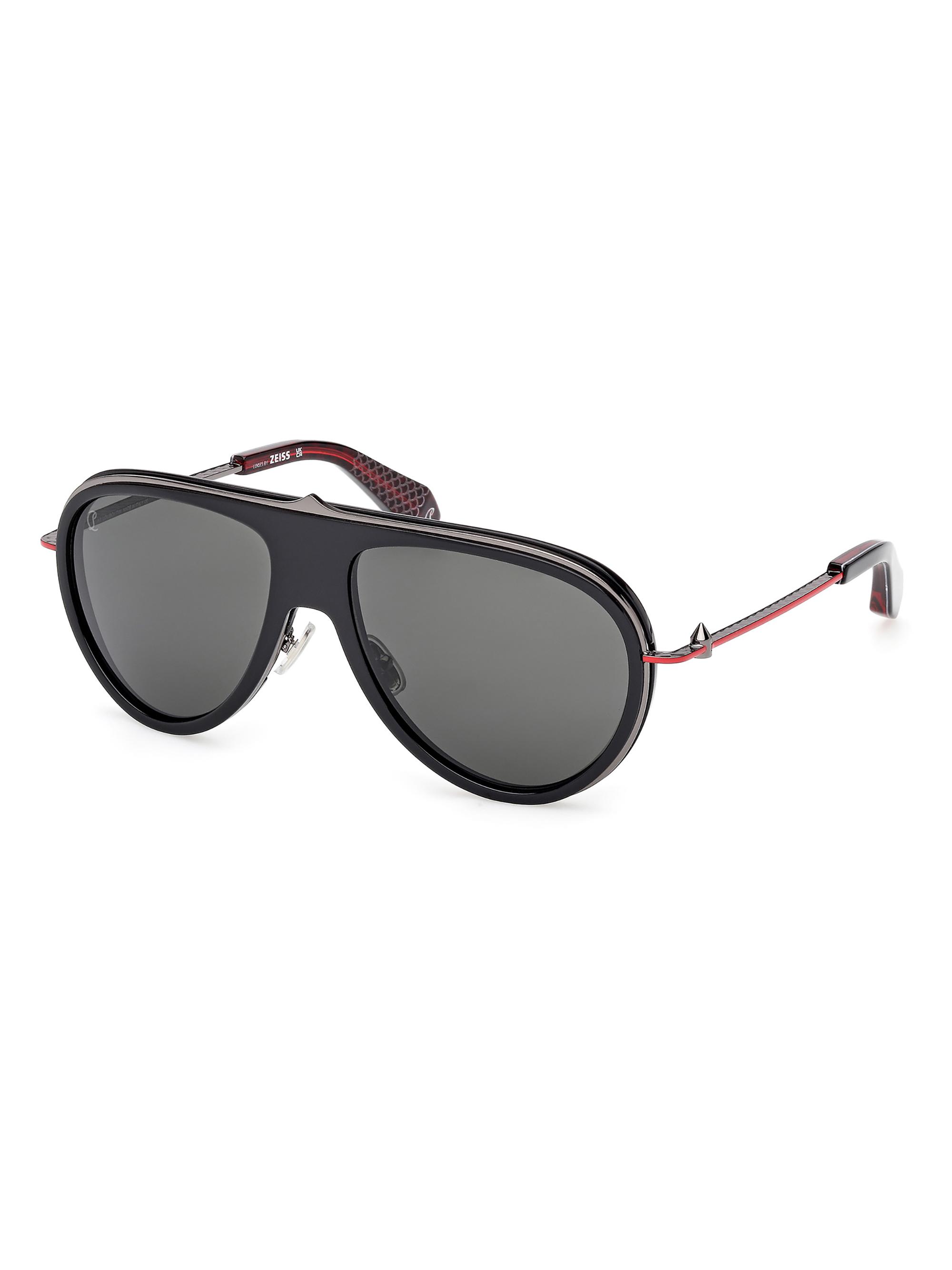 Christian Louboutin Men's 61MM Aviator Sunglasses - Black Red Black